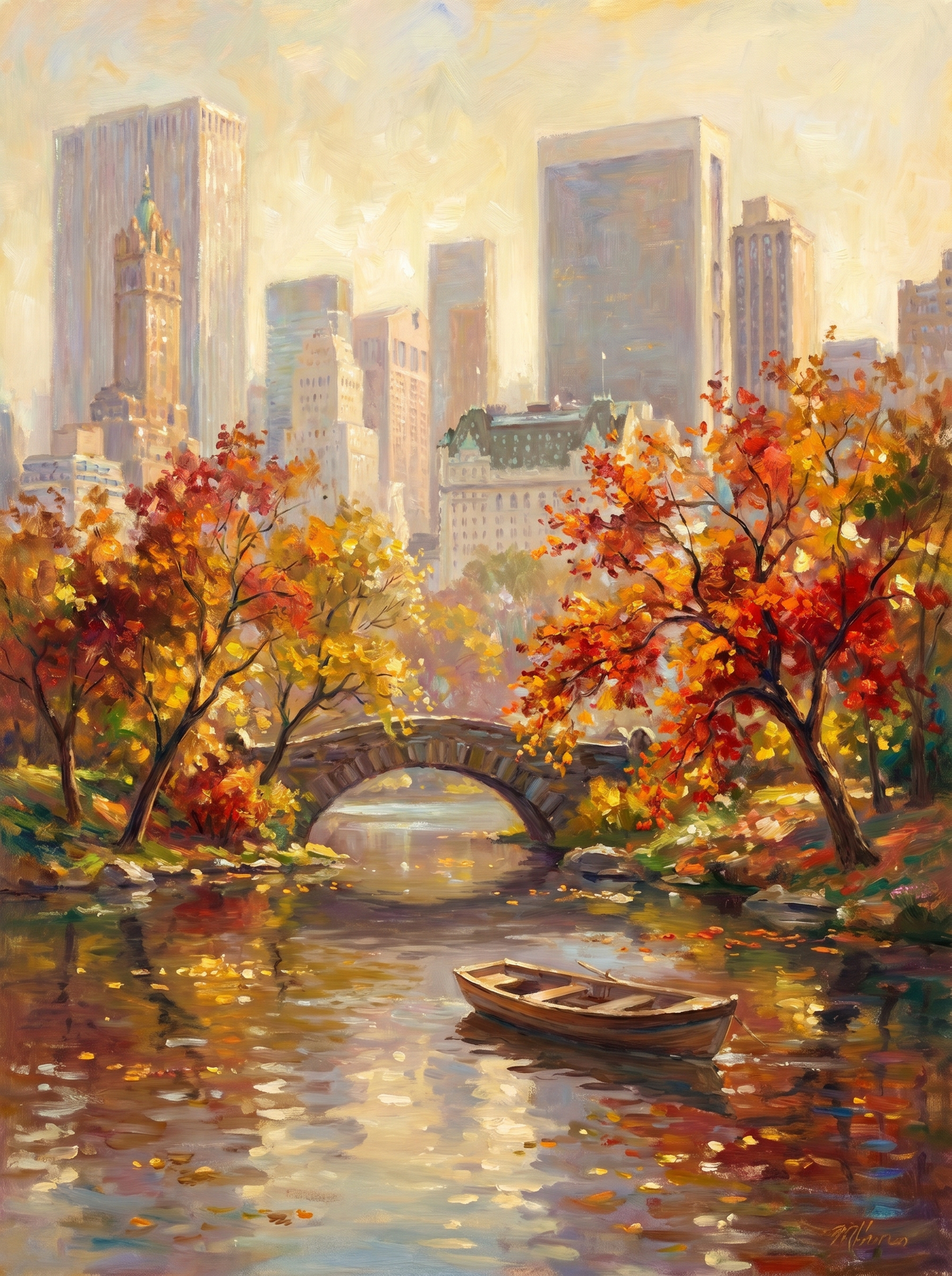 Central Park Autumn (150 Color Diamond Painting)