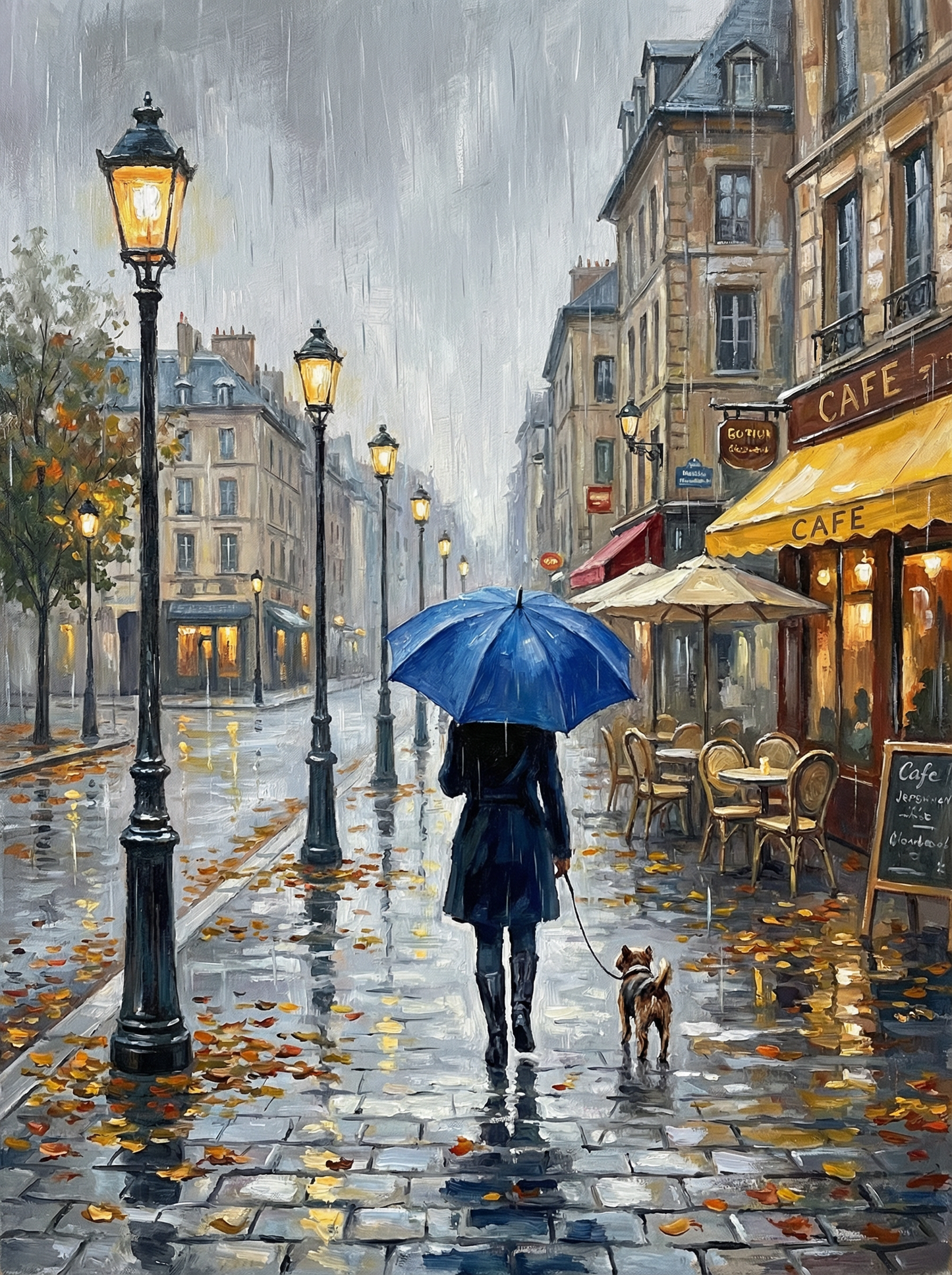 Paris Blue Umbrella (Diamond Painting) Diamond Painting kit