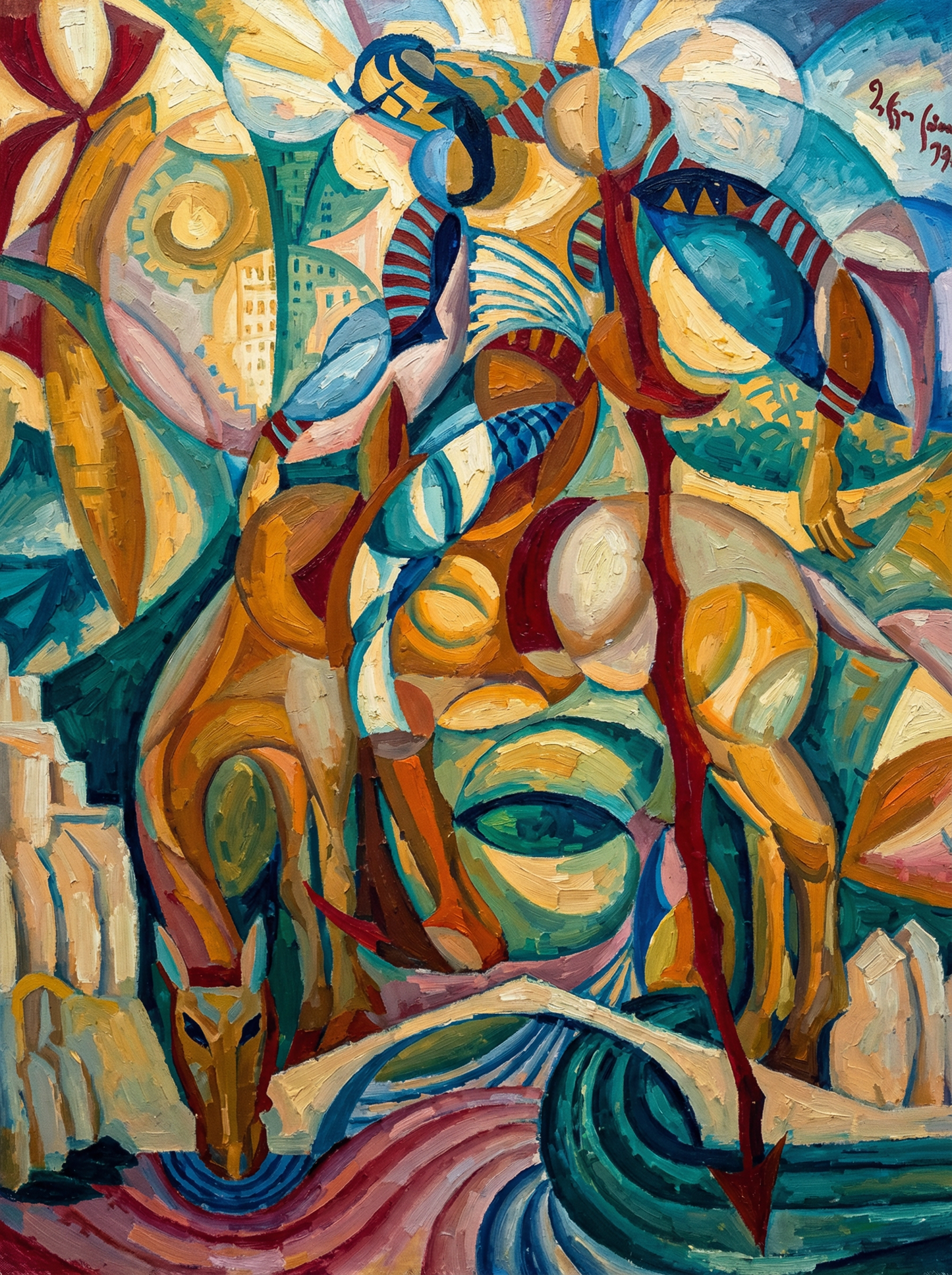 Cubist Desert Wanderer (Diamond Painting) Diamond Painting kit