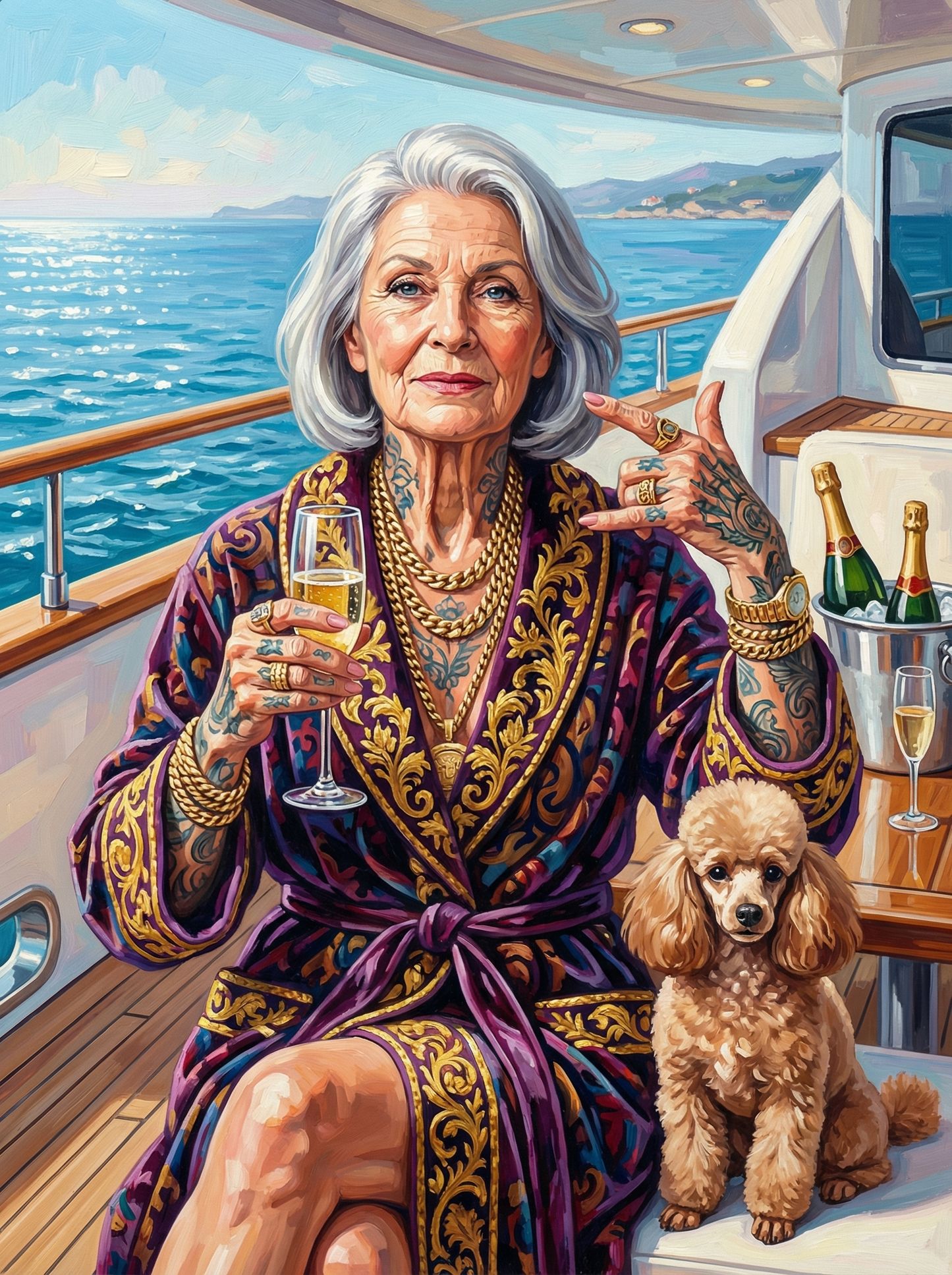 Champagne Celebration Ocean View (100 Color Diamond Painting) Diamond Painting kit