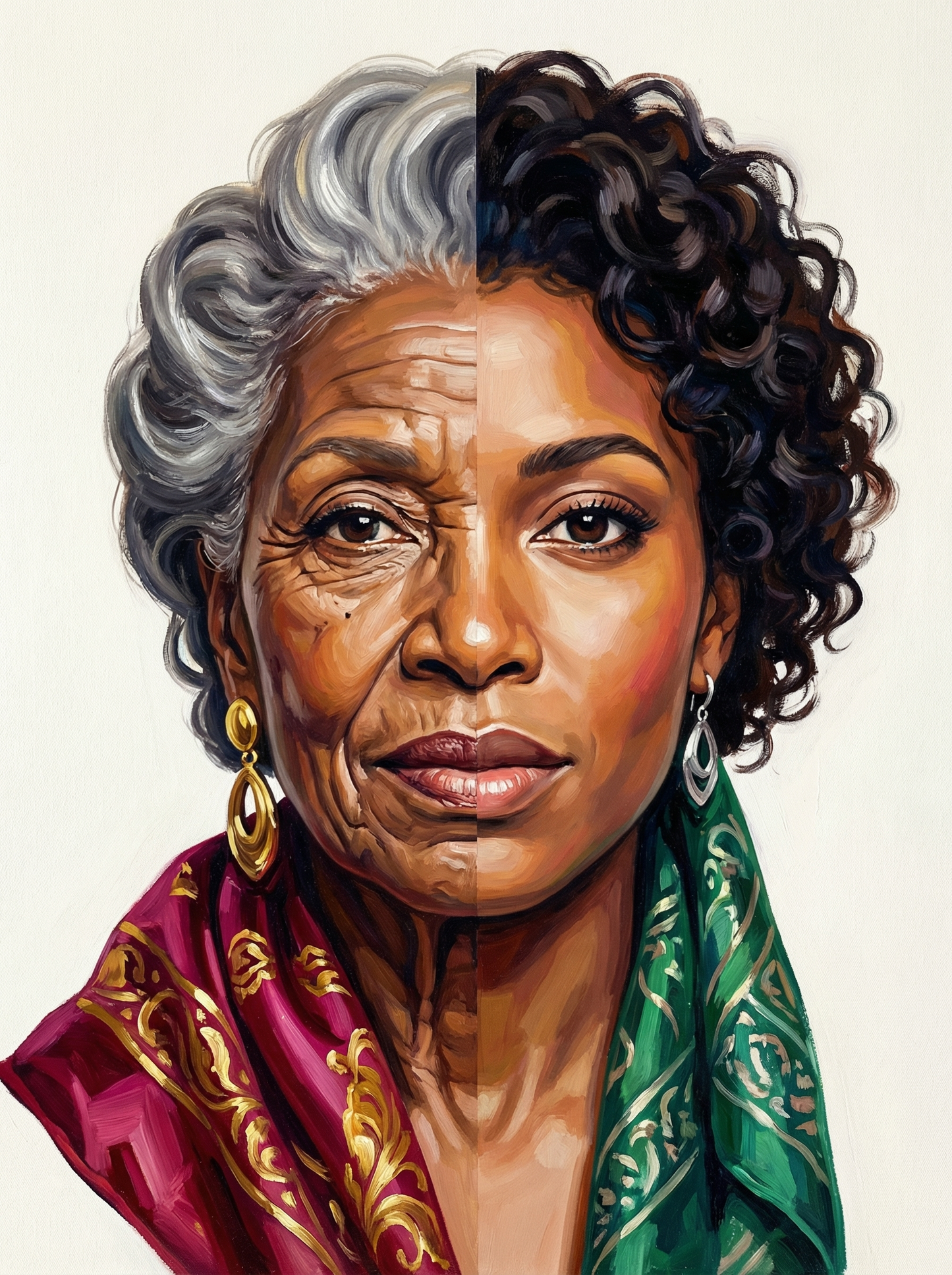 Colorful Wrap Portrait (100 Color Diamond Painting) Diamond Painting kit