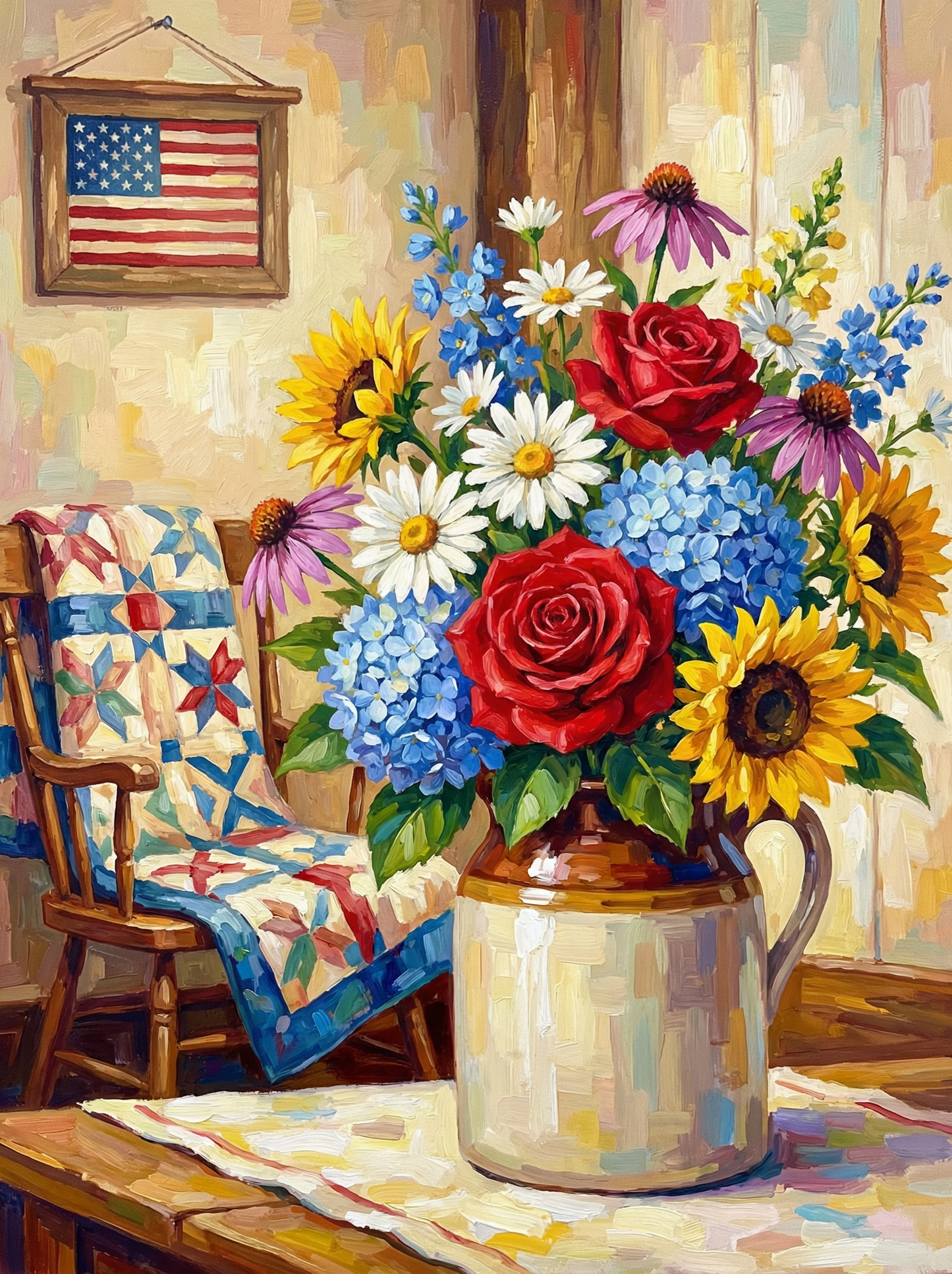 Cottage Quilt Room Display (Diamond Painting) Diamond Painting kit