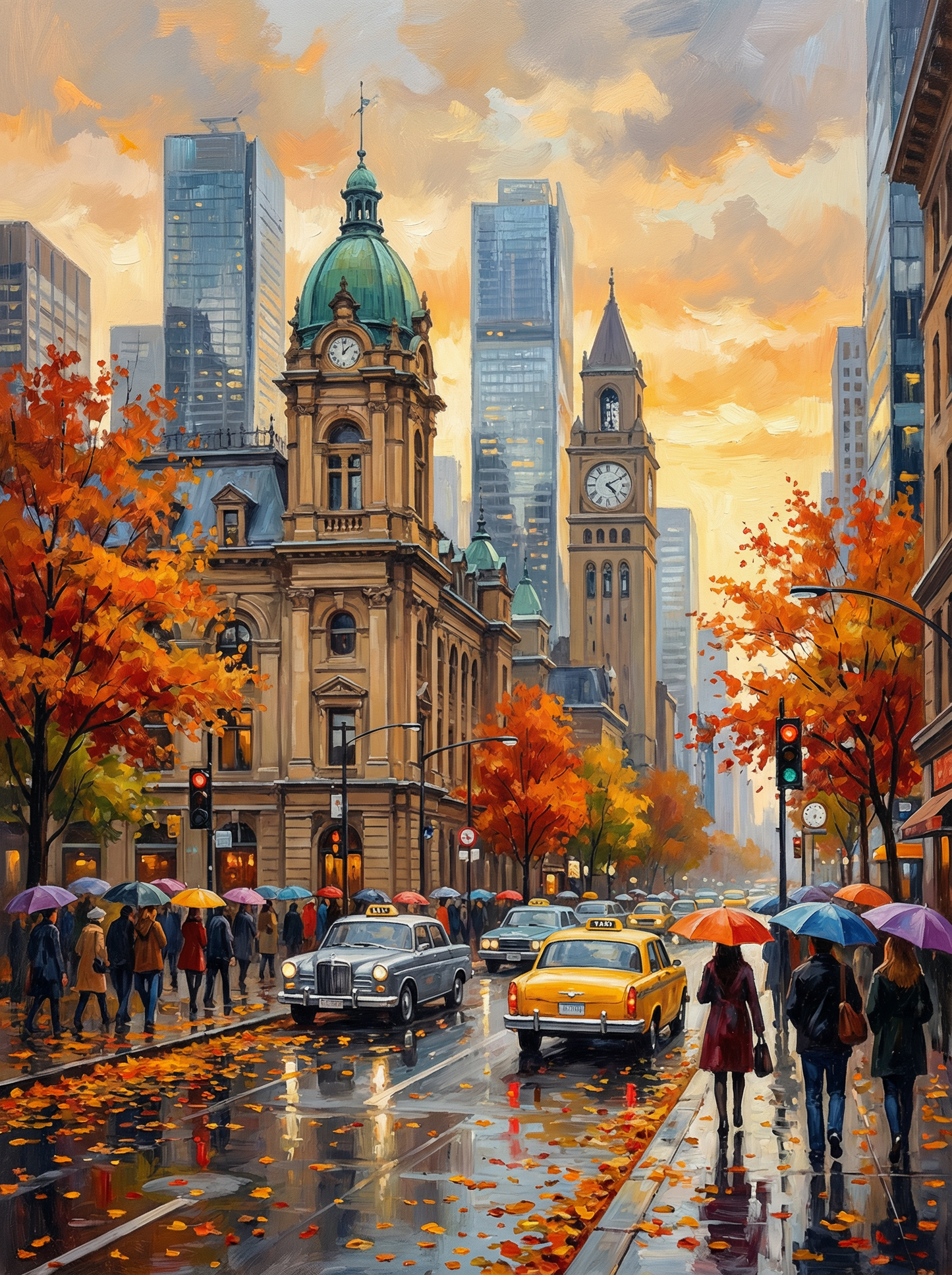 Golden Autumn Avenue (Diamond Painting) Diamond Painting kit