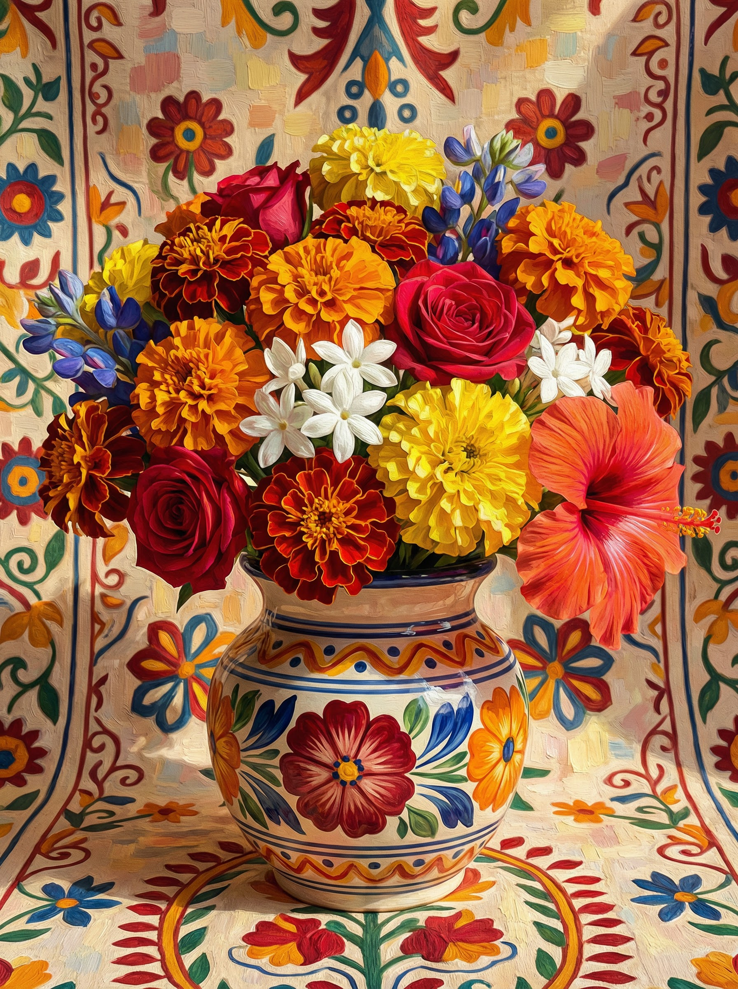 Decorative Moroccan Blooms (Diamond Painting)