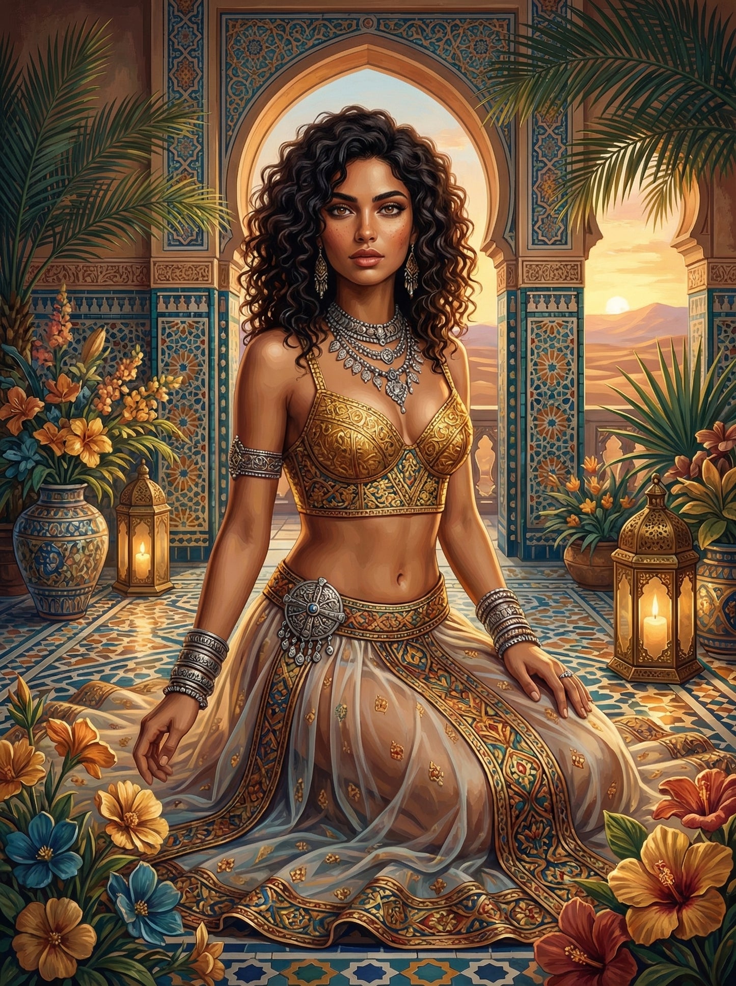 Desert Palace Woman (100 Color Diamond Painting) Diamond Painting kit