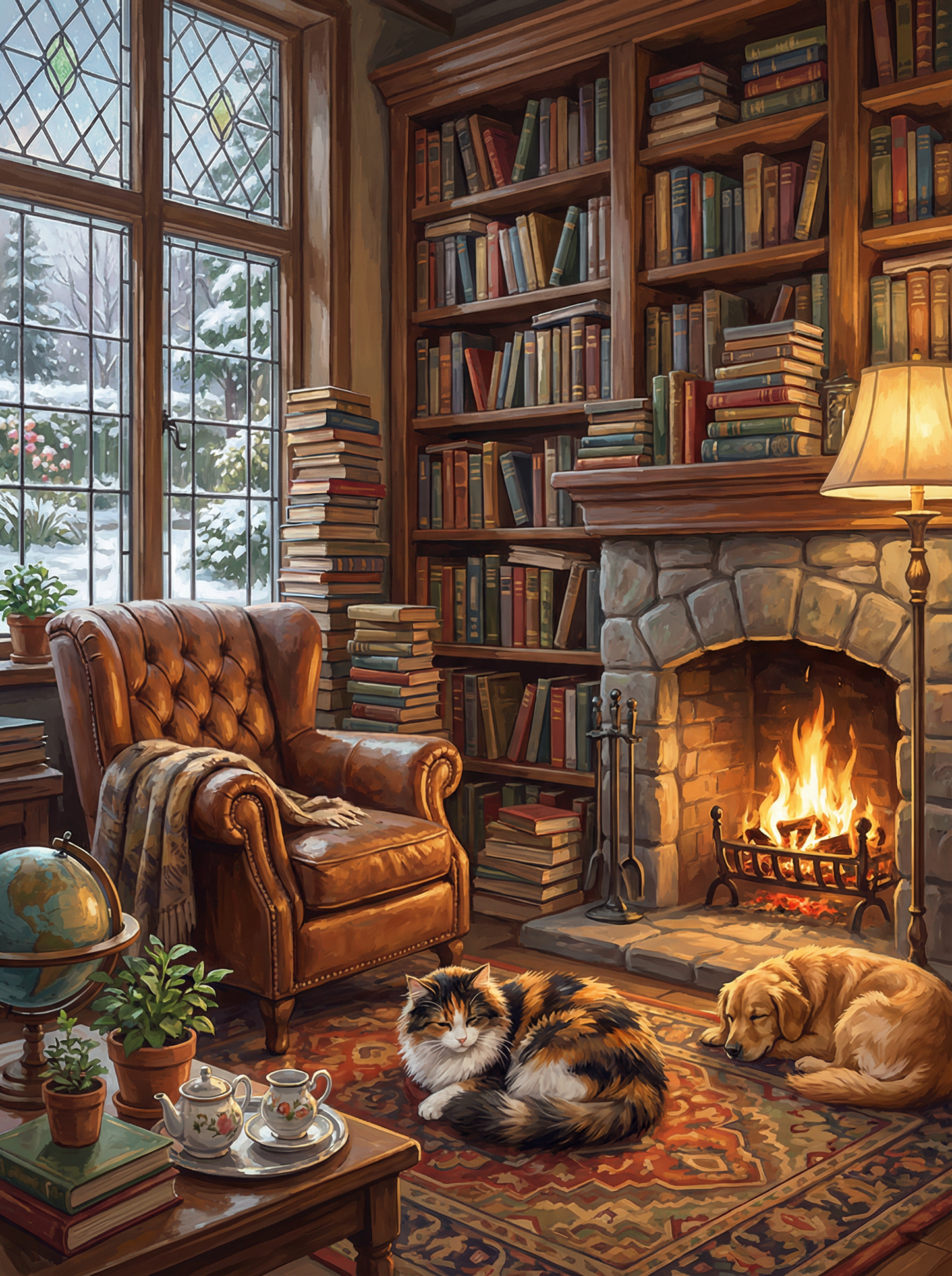 Cozy Reading Room (Diamond Painting)