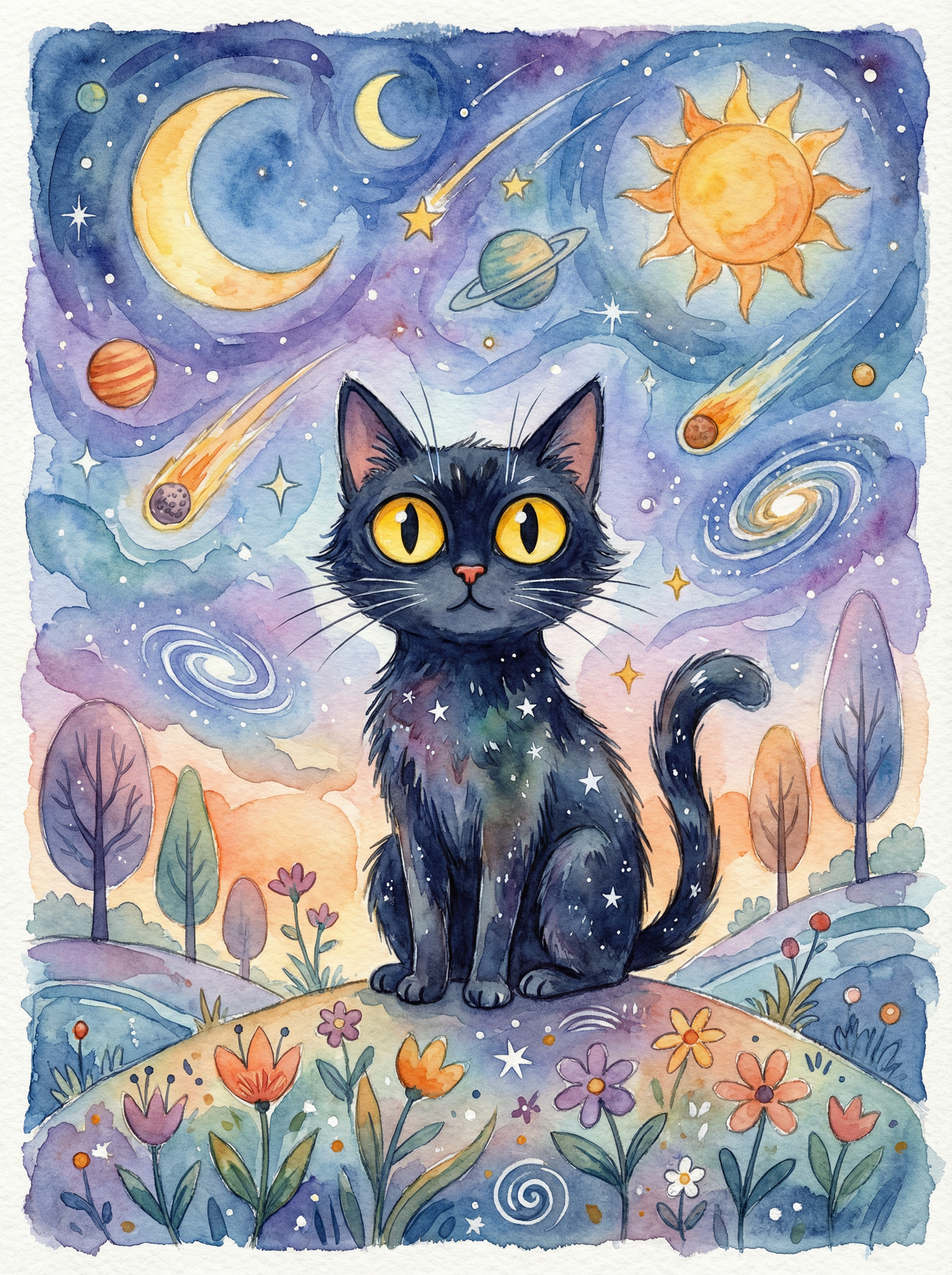 Cosmic Night Kitty (Diamond Painting) Diamond Painting kit