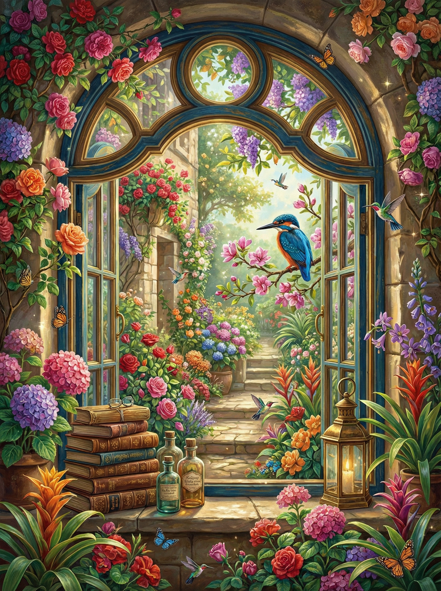 Window of Blossoms (Diamond Painting) Diamond Painting kit