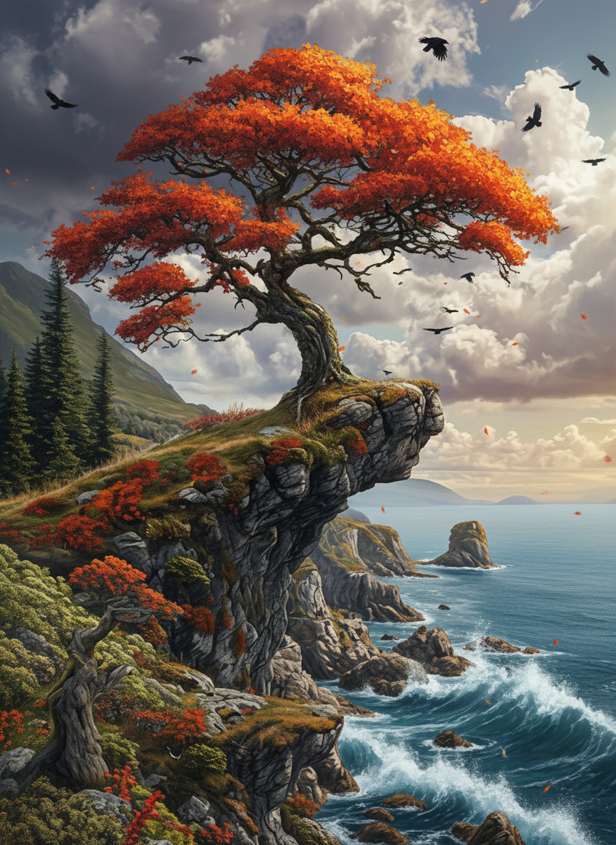 Tree Above the Sea (Diamond Painting) Diamond Painting kit