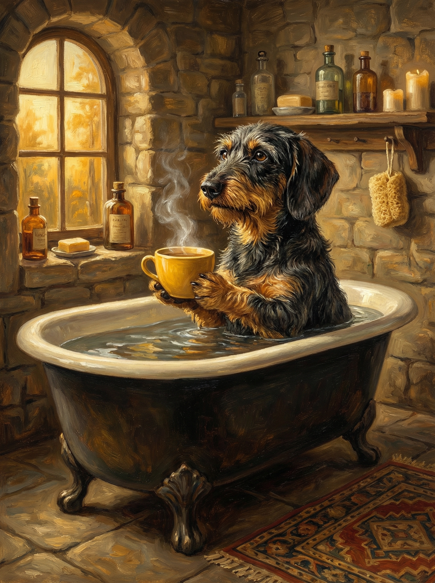 Cottage Bath Time (Diamond Painting) Diamond Painting kit
