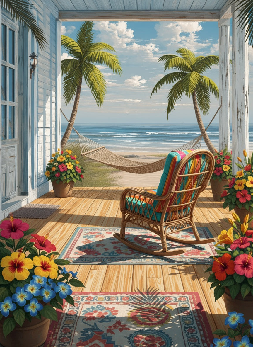 Coastal Hammock (Diamond Painting) Diamond Painting kit