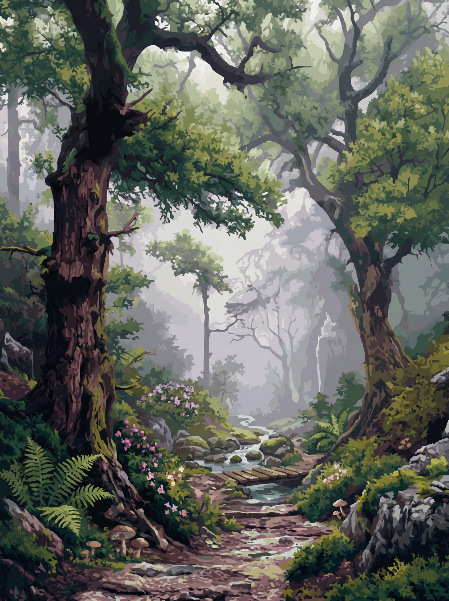 Misty Forest Path (Diamond Painting) Diamond Painting kit