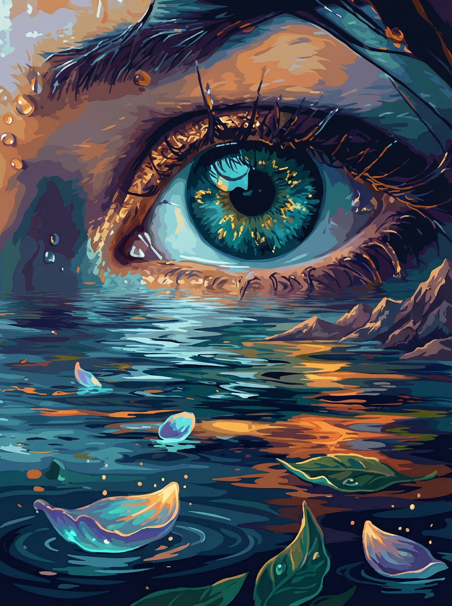 Reflections of the Soul (100 Color Diamond Painting)