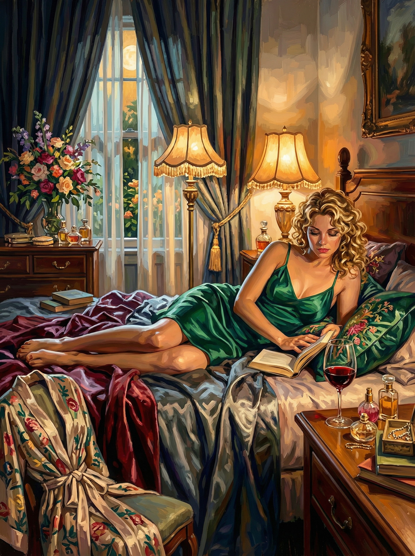 Elegant Bedroom Dreams (100 Color Diamond Painting)