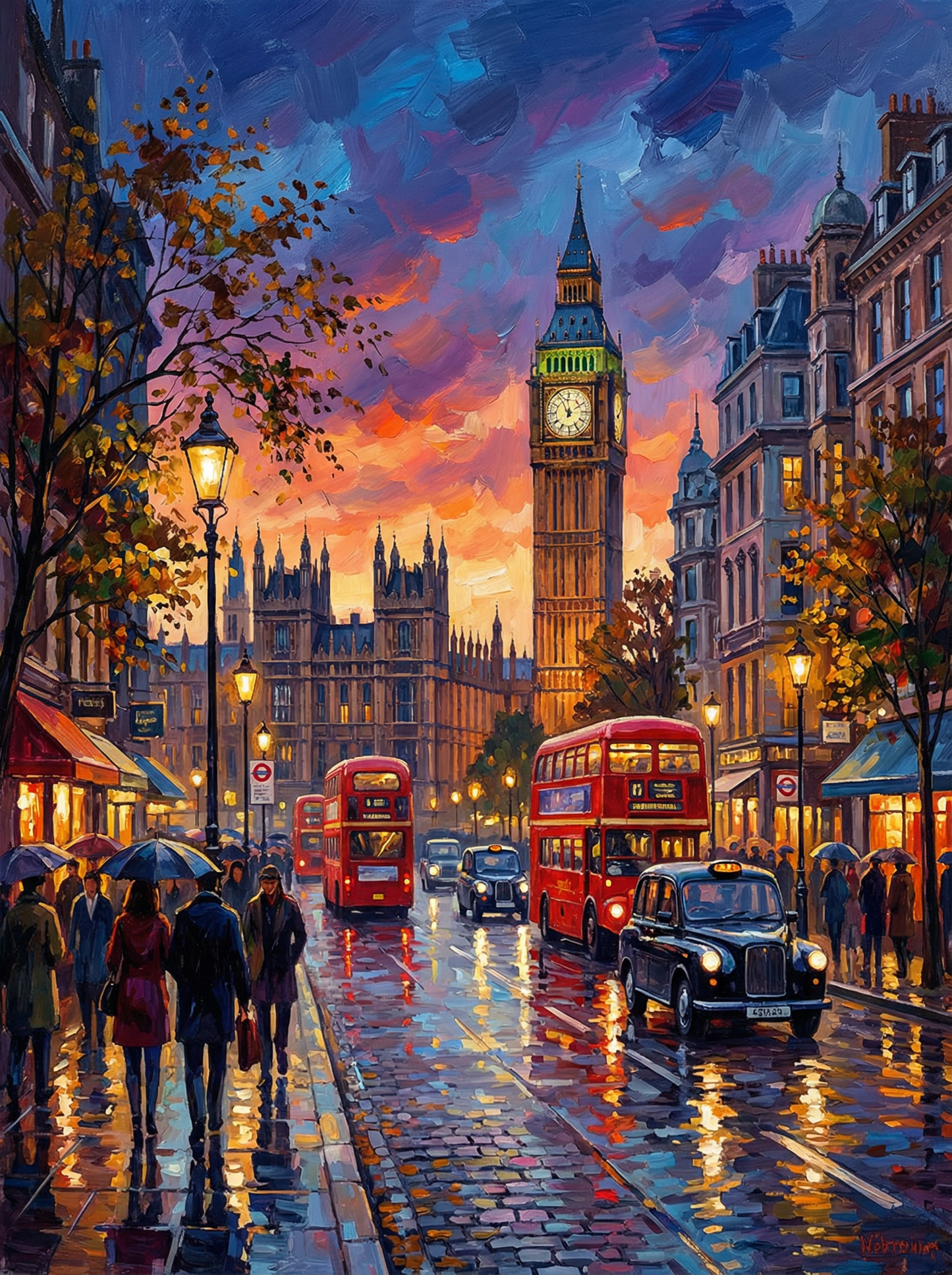 London Twilight Stroll (Diamond Painting) Diamond Painting kit
