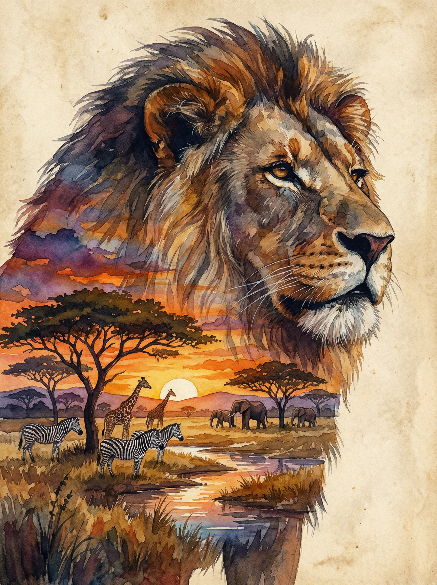 Savannah Spirit King (Diamond Painting) Diamond Painting kit