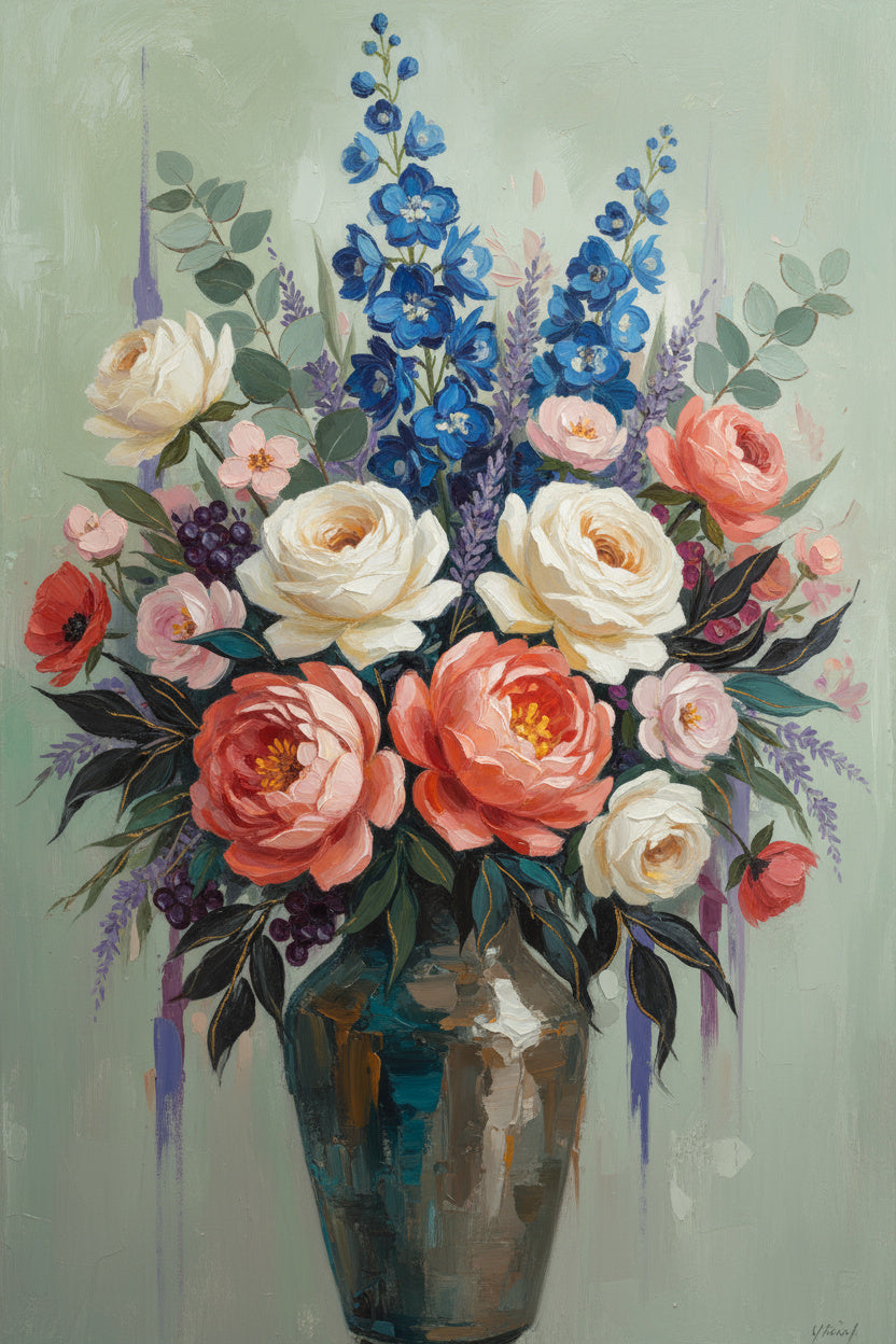 Pastel Arrangement (Board Canvas)