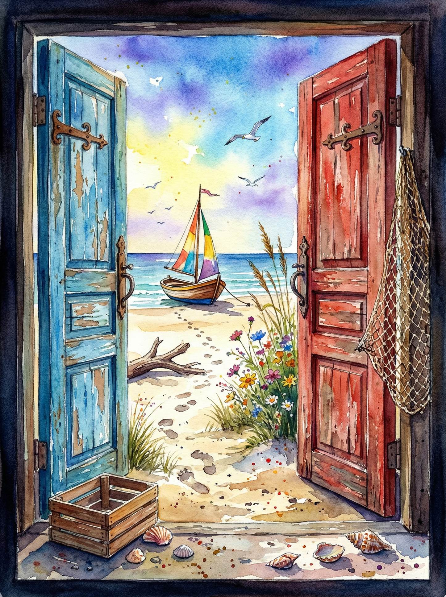 Sailboat at Sunrise (Diamond Painting) Diamond Painting kit