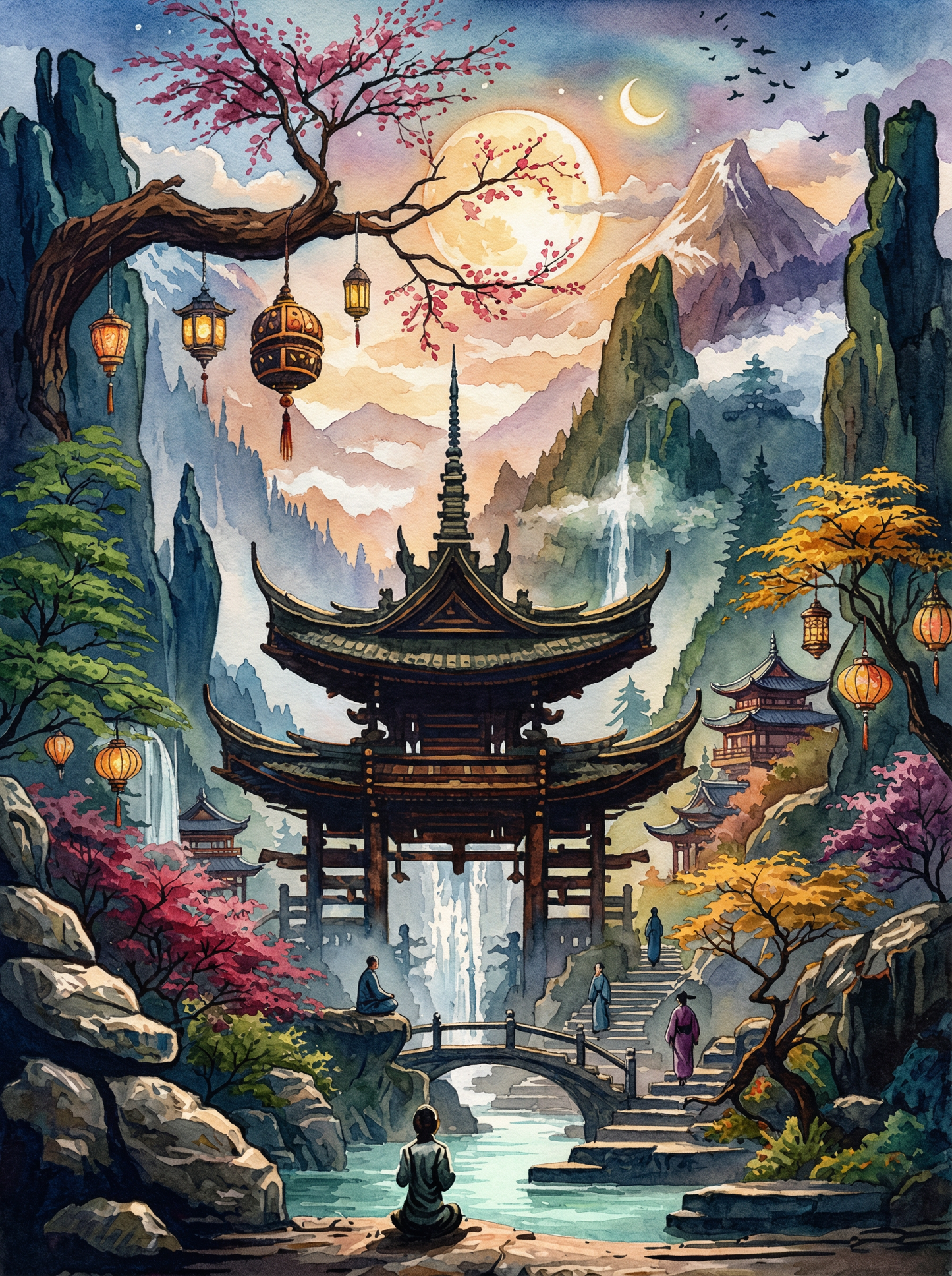 Temple of the Rising Moon (Diamond Painting) Diamond Painting kit