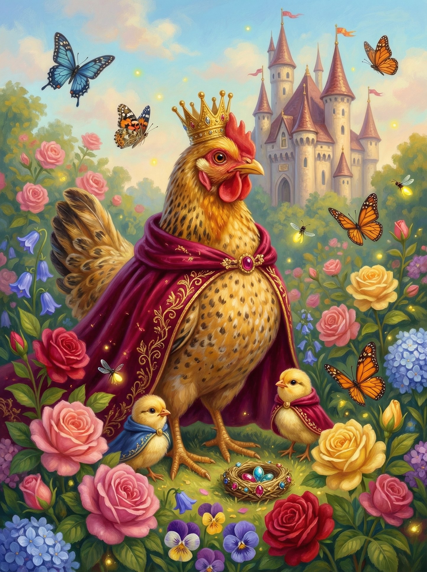 Regal Hen Kingdom (Diamond Painting) Diamond Painting kit