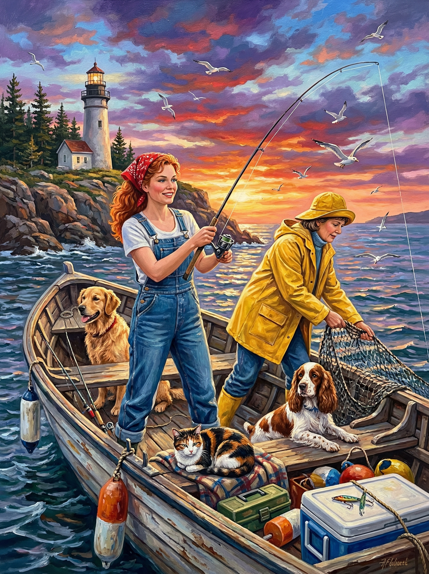 Sunset Fishing Escape (Diamond Painting) Diamond Painting kit