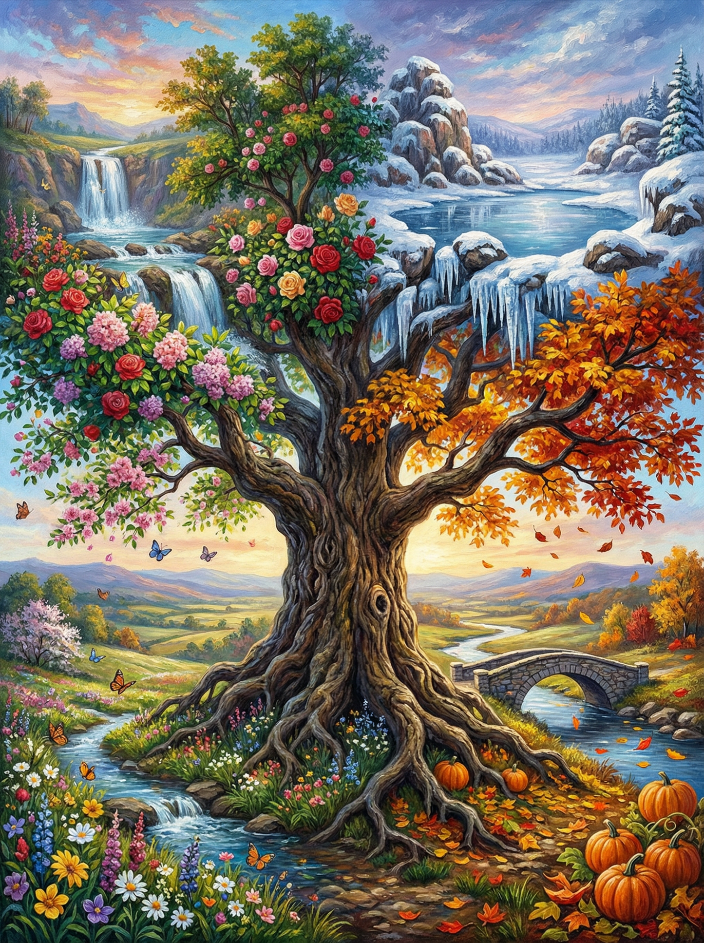Seasons Tree (Diamond Painting) Diamond Painting kit