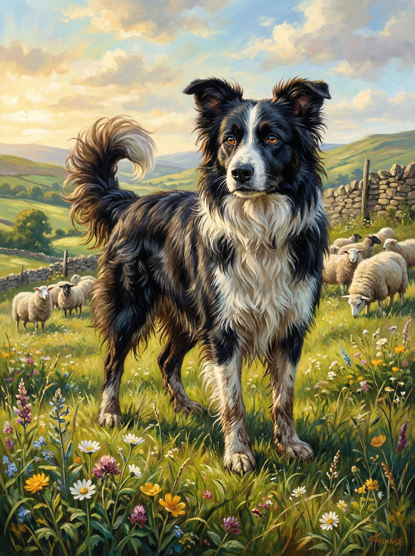 Border Collie Guardian (Diamond Painting)