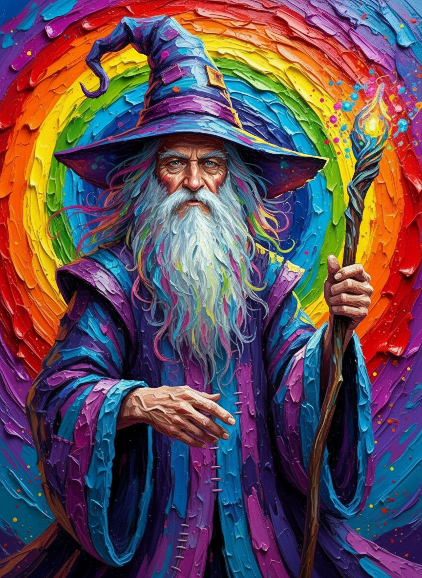 The Rainbow Wizard (Diamond Painting) Diamond Painting kit