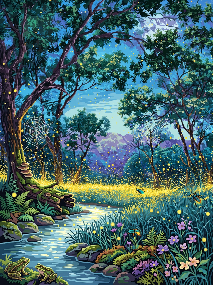 Firefly Stream Enchanted Forest (Diamond Painting) Diamond Painting kit