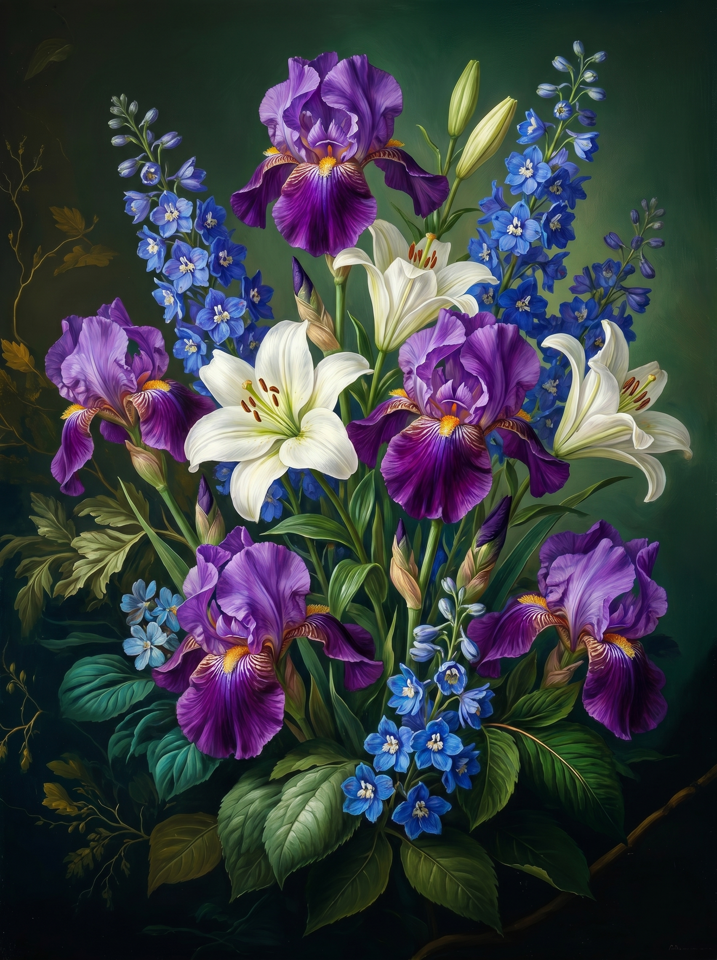 Floral Opus as Iris Lily (Diamond Painting)