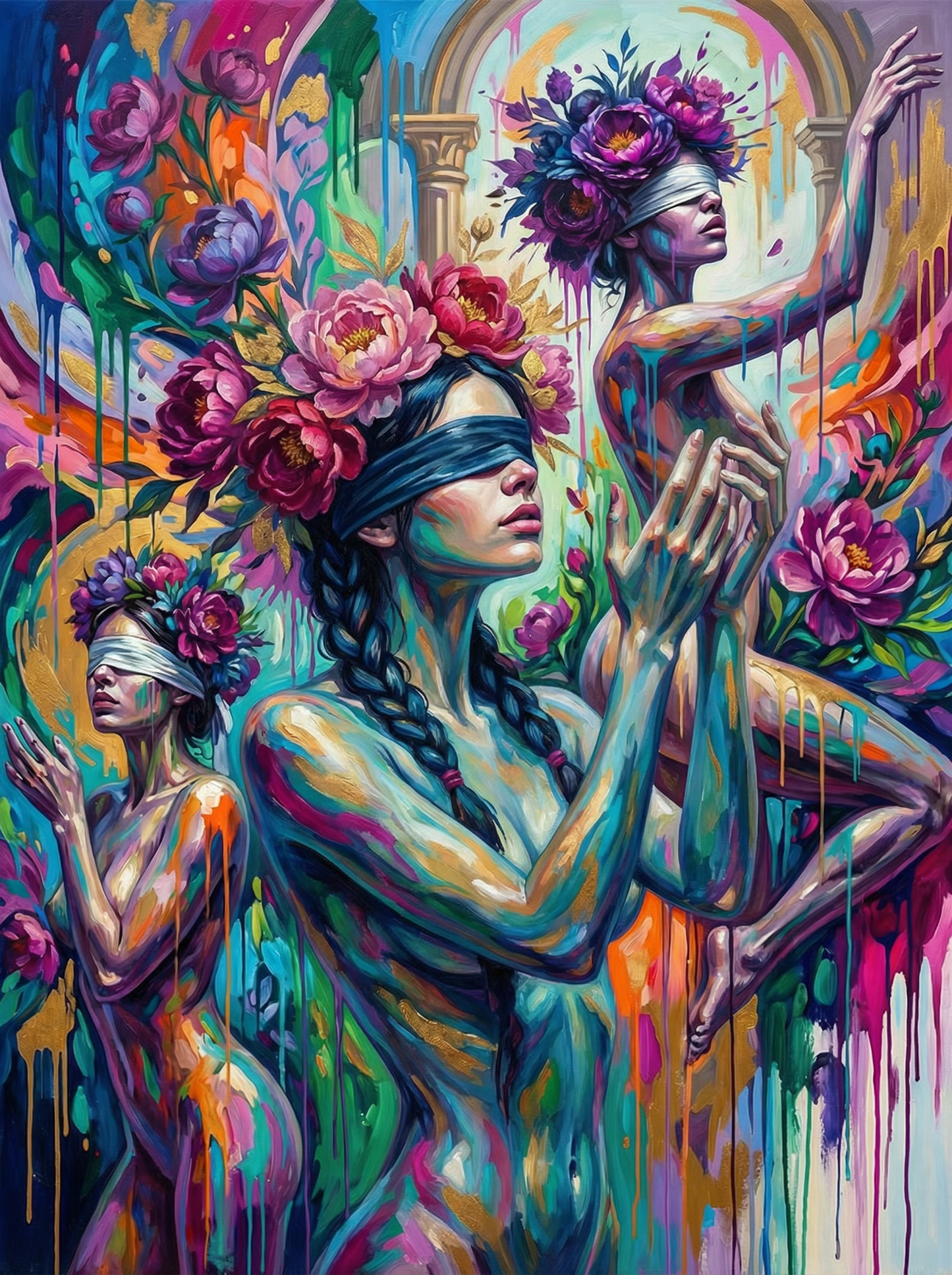 Flower Crown Dancers (100 Color Diamond Painting) Diamond Painting kit