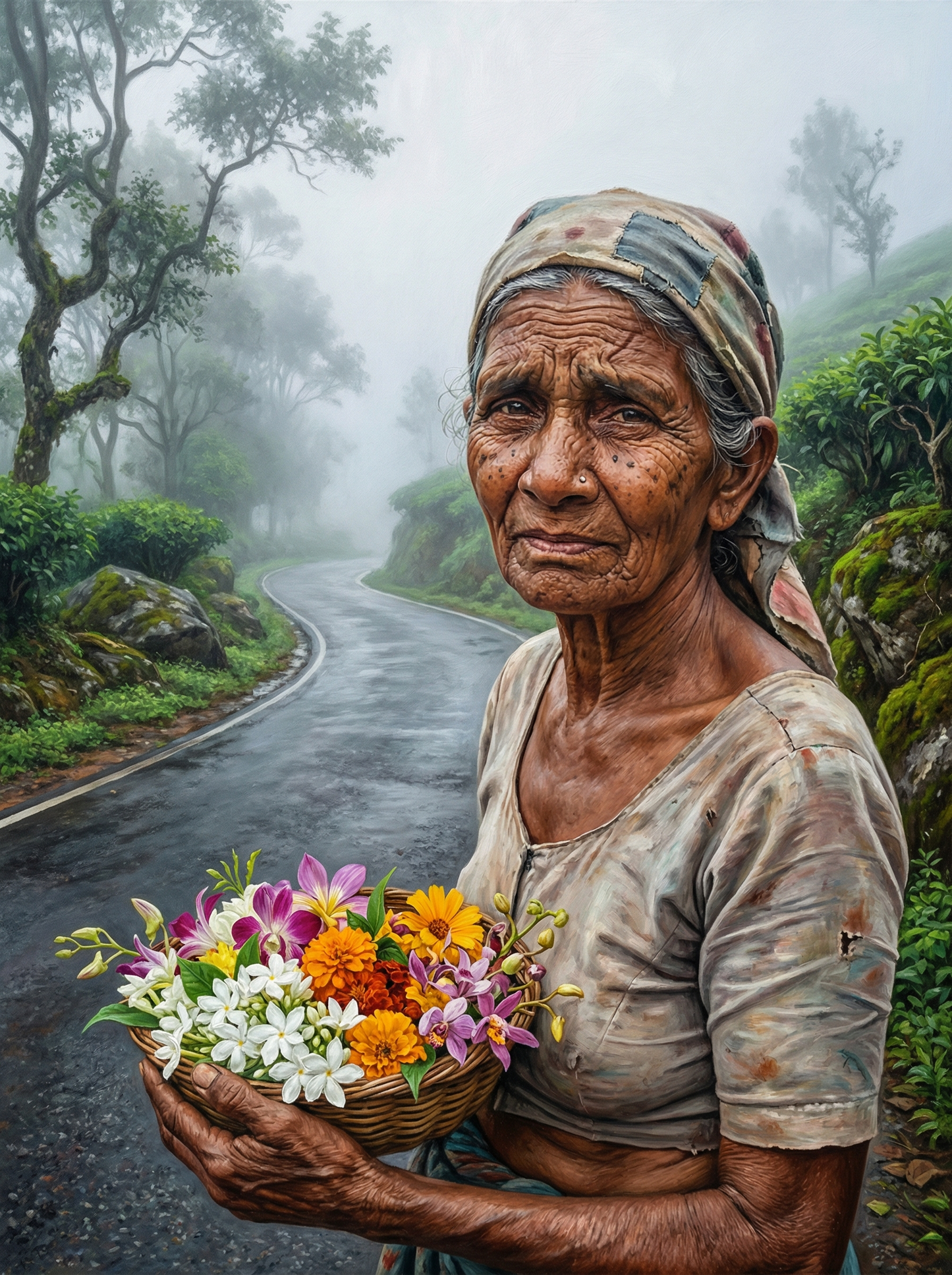 Forest Road Blooms (Diamond Painting) Diamond Painting kit