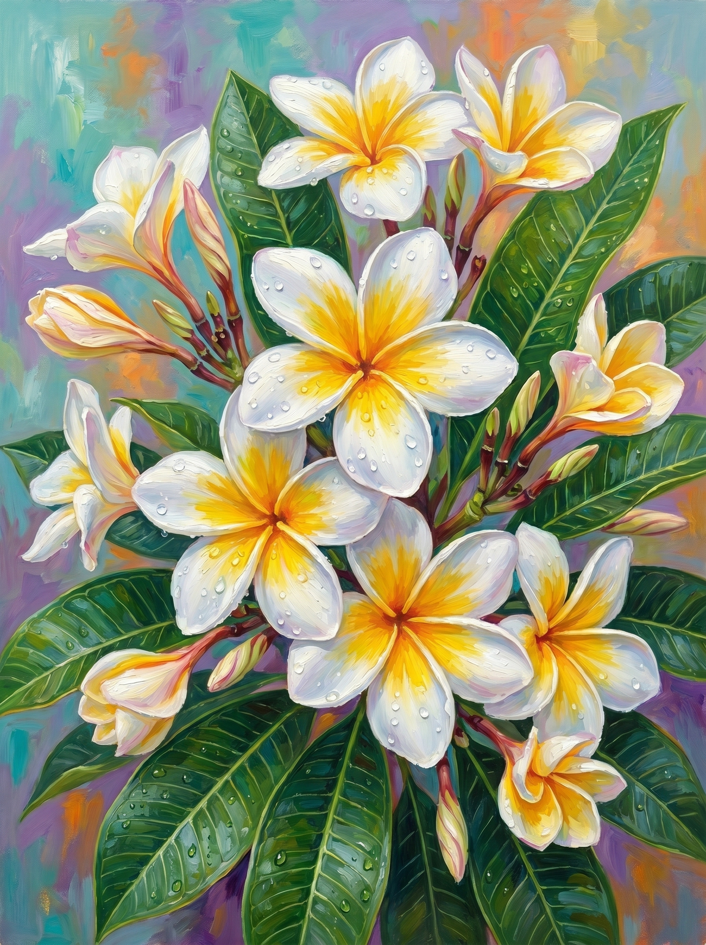 Frangipani Plumeria Bright (Diamond Painting)