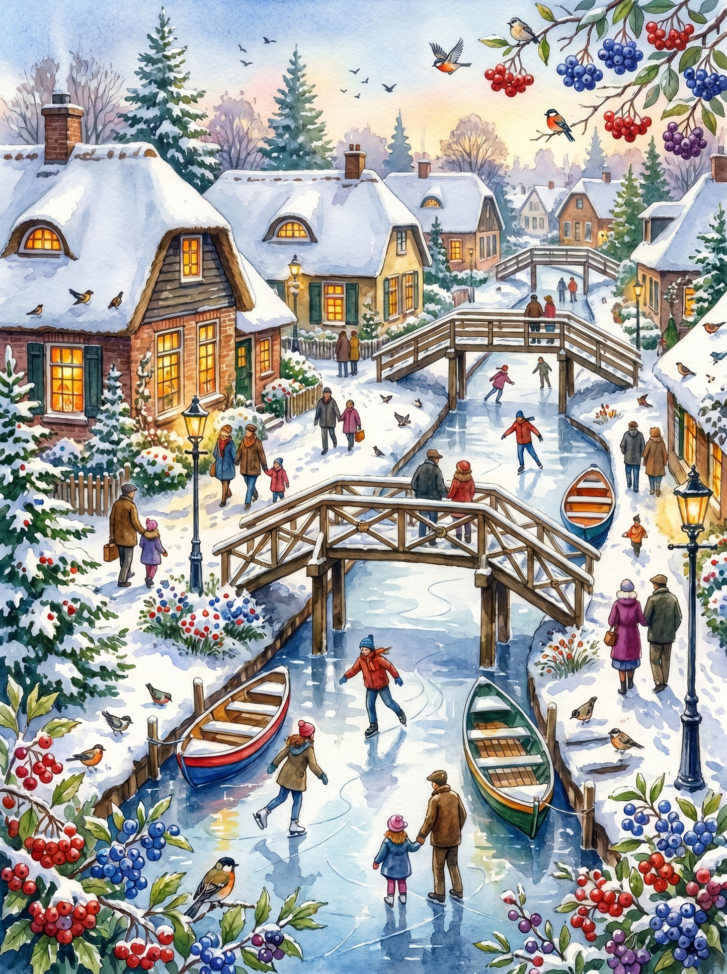 Giethoorn Winter (150 Color Diamond Painting)