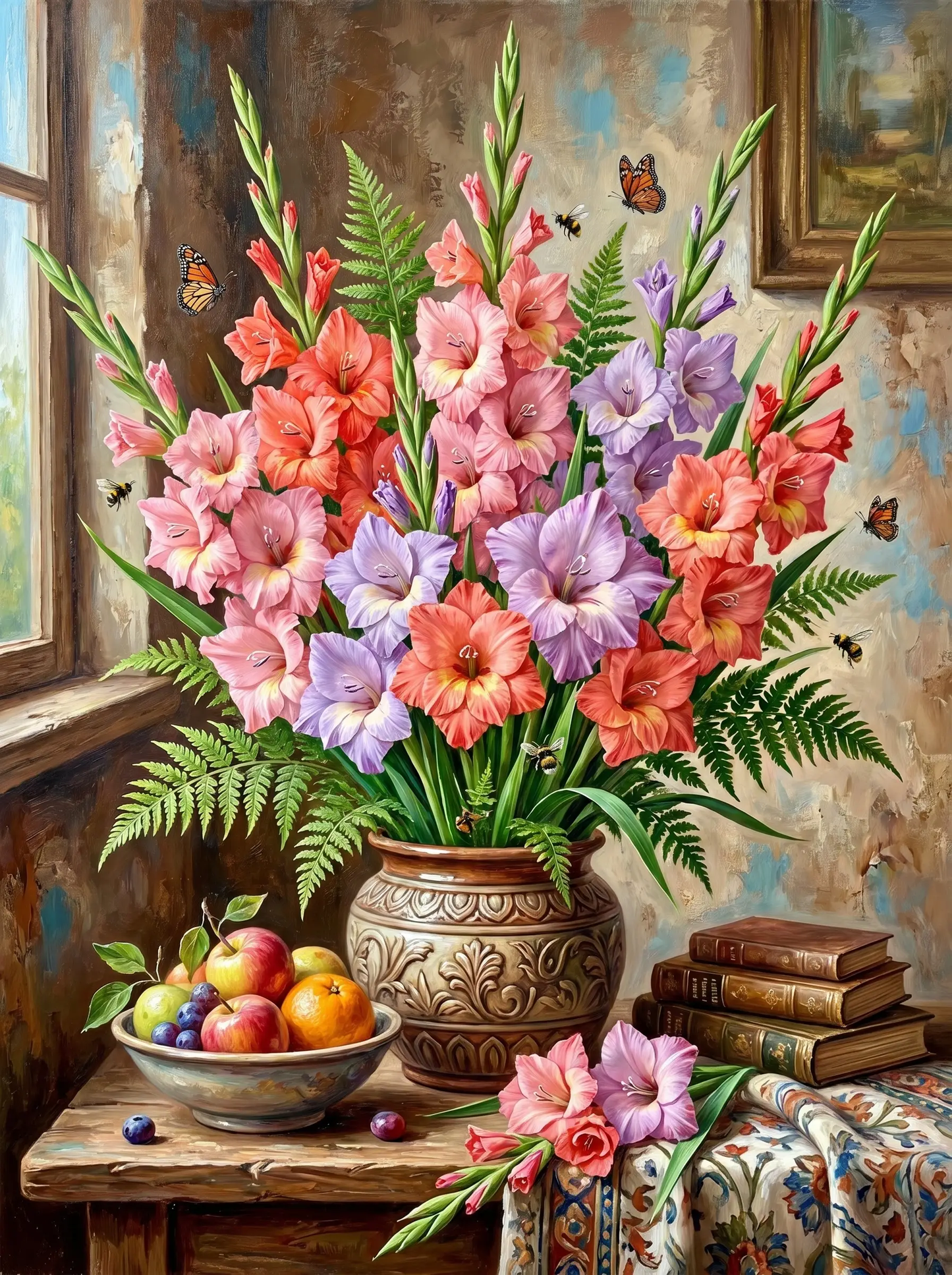 Gladiolus Bouquet Still Life (Diamond Painting)
