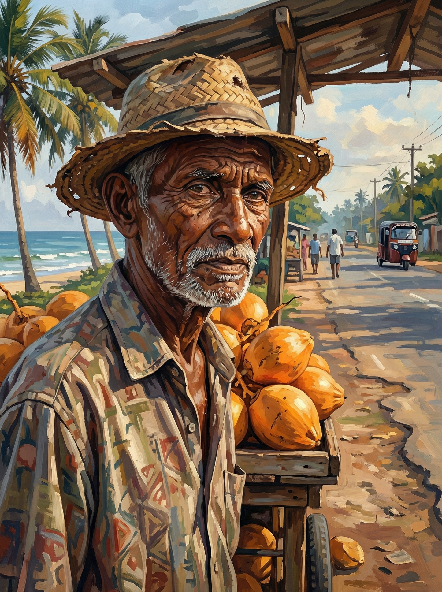 Golden Coconut Stand (Diamond Painting) Diamond Painting kit