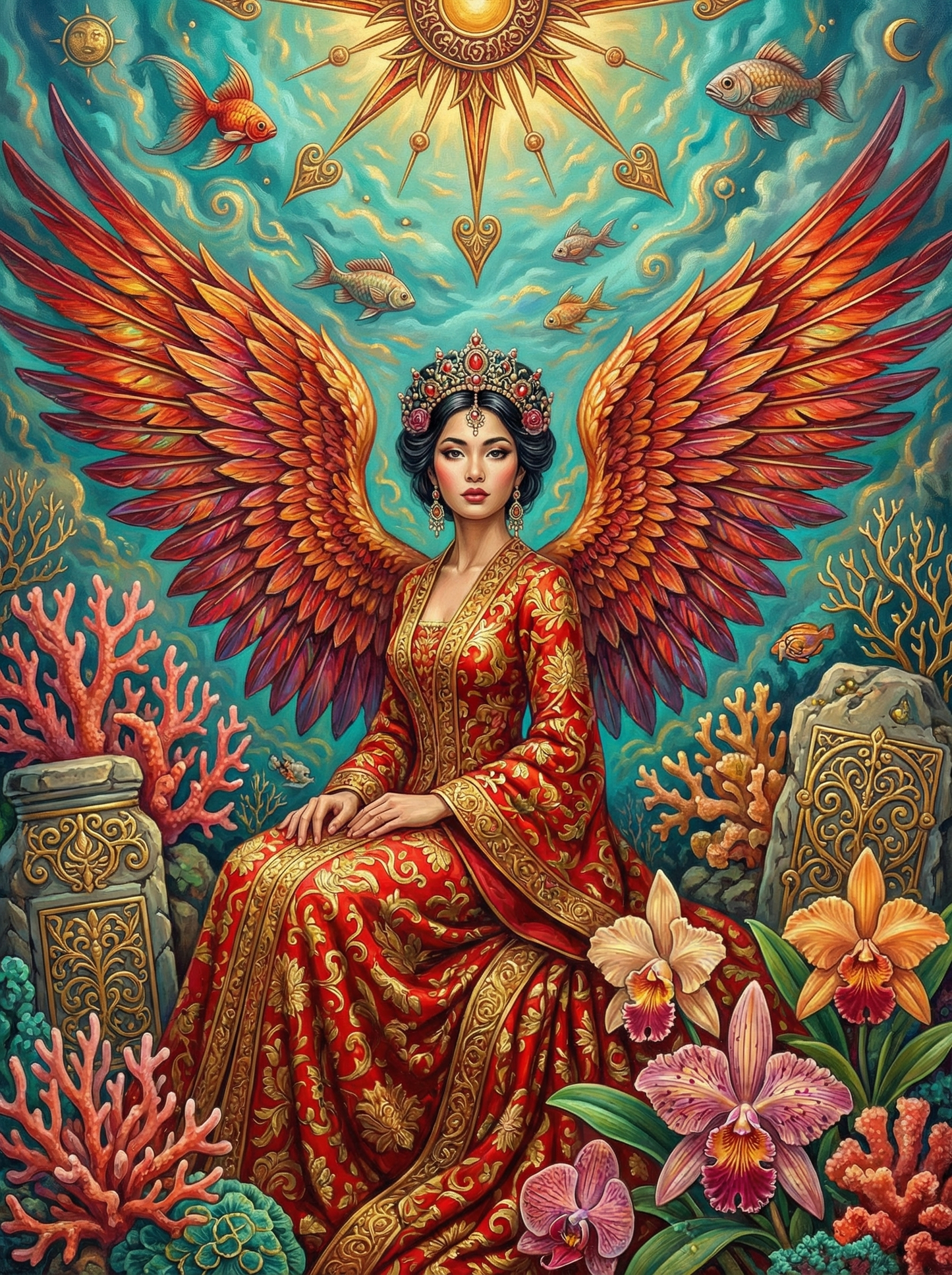 Golden Goddess Meditation (100 Color Diamond Painting) Diamond Painting kit
