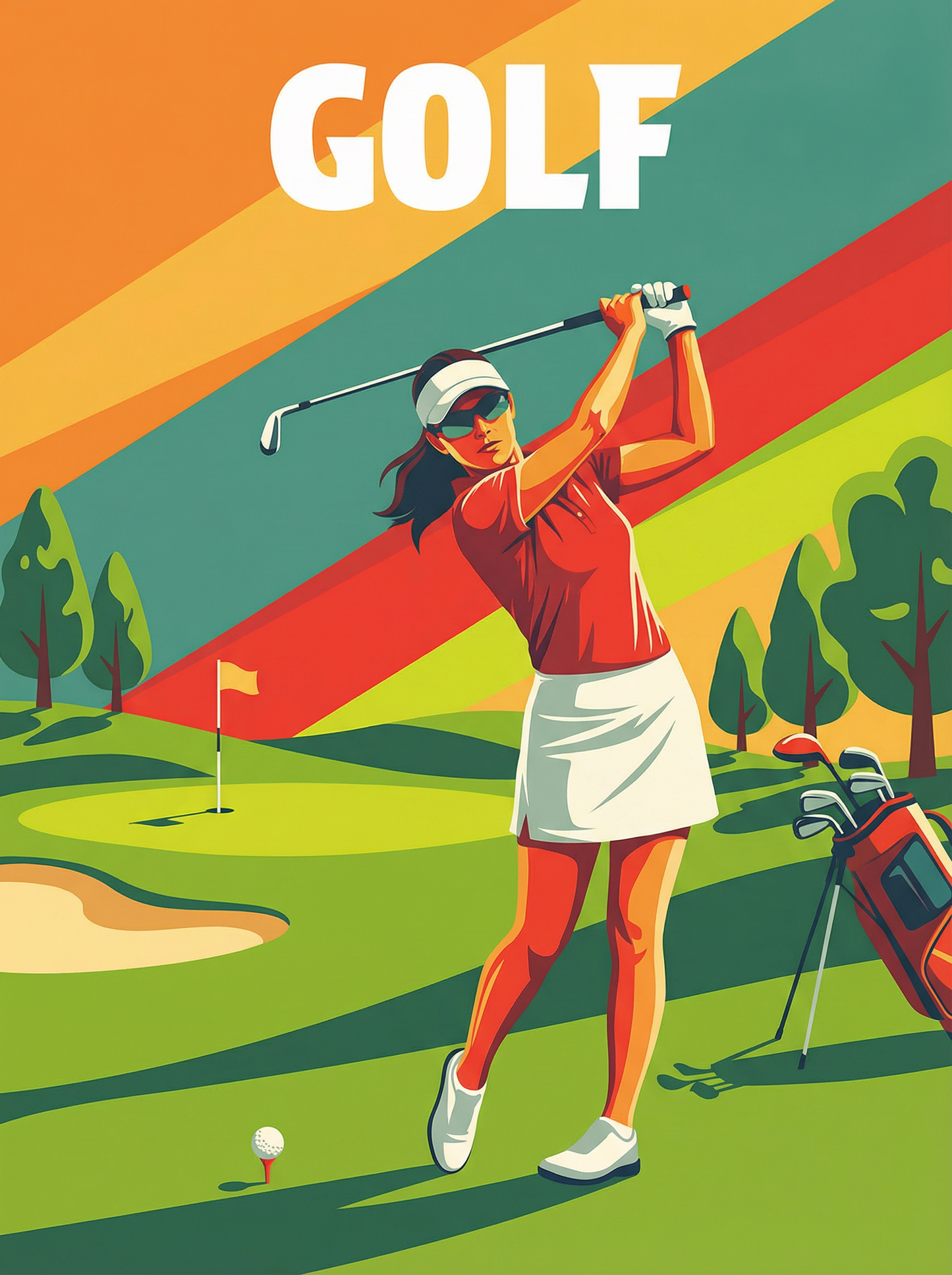 Golf Sunset Swing (Diamond Painting) Diamond Painting kit