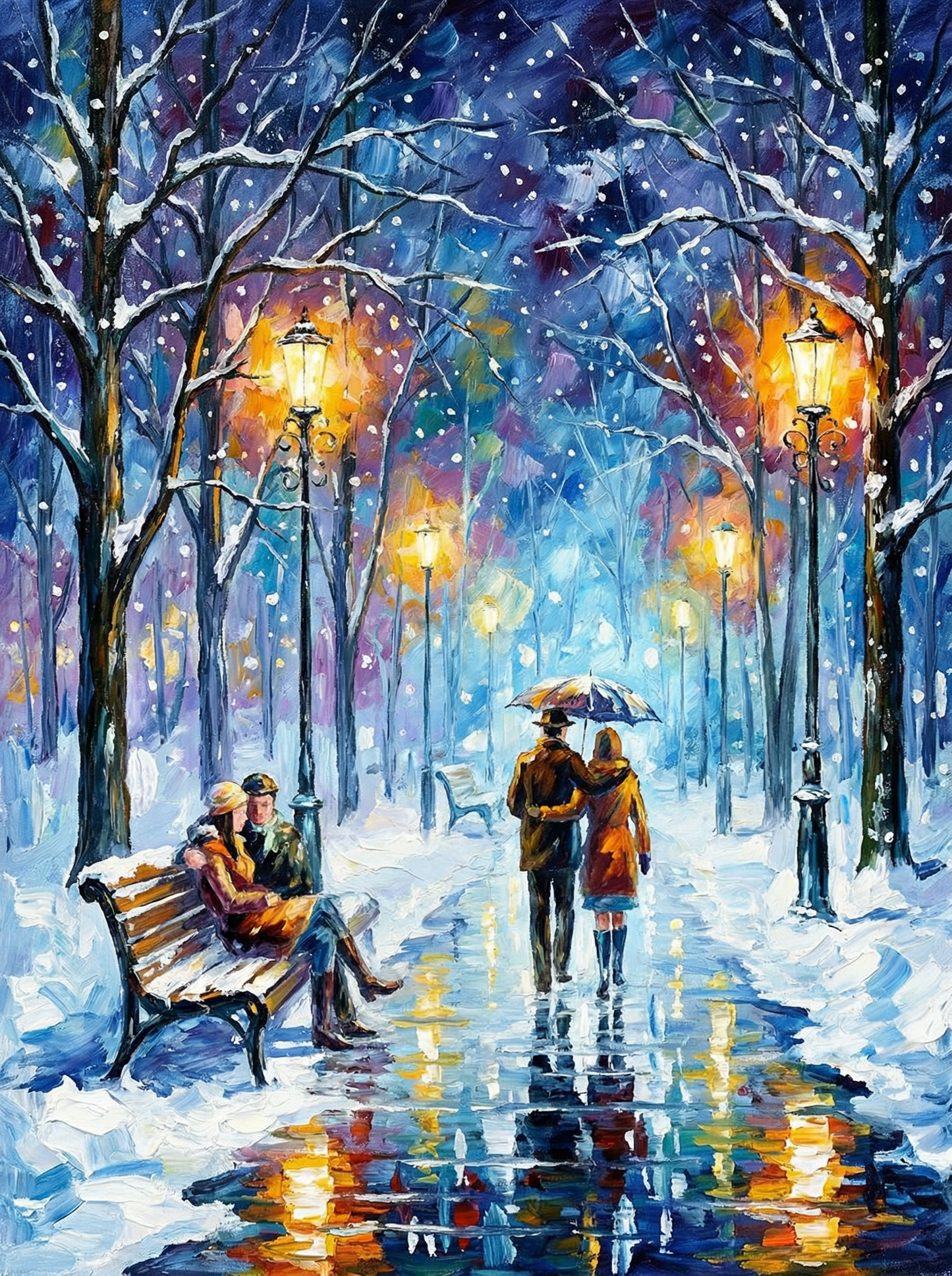 Winter Evening Promenade (Diamond Painting) Diamond Painting kit