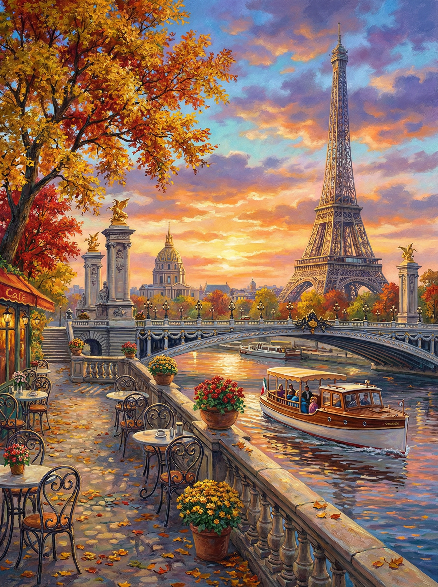 Paris Golden Riverside (Diamond Painting) Diamond Painting kit