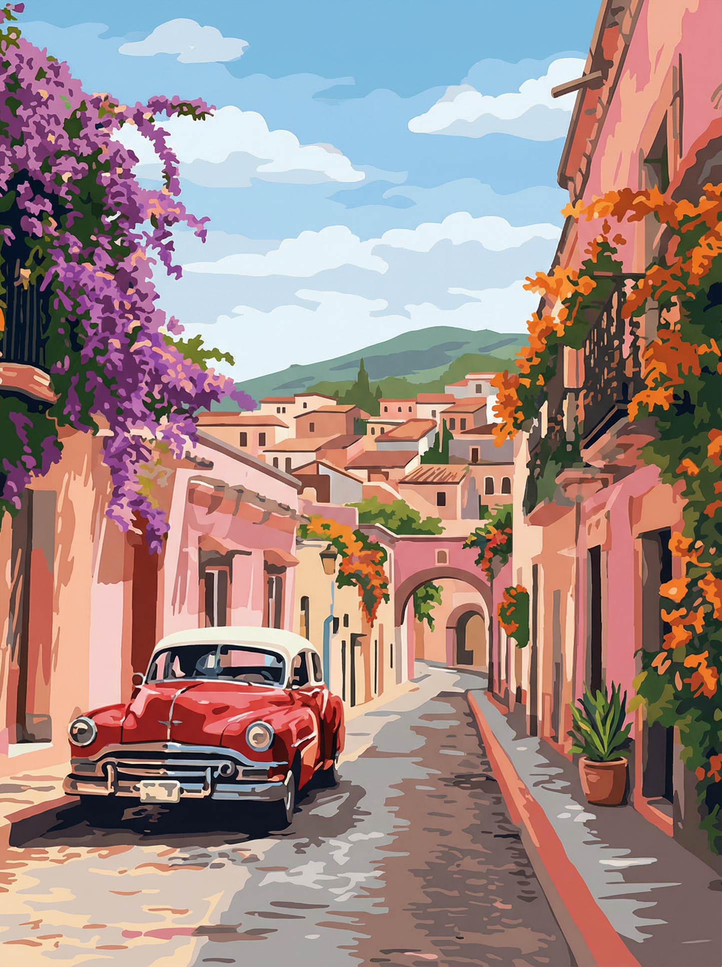 Tuscan Vintage Stroll (Diamond Painting) Diamond Painting kit