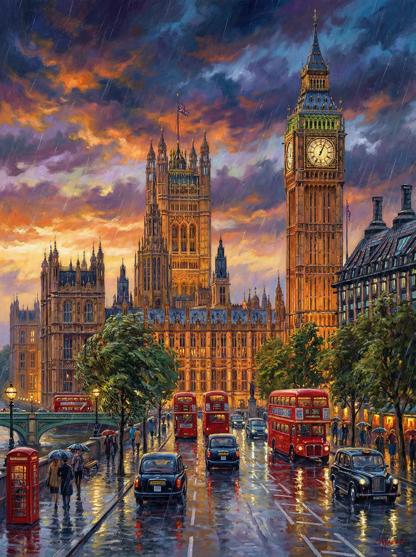 London Rainy Majesty (Diamond Painting) Diamond Painting kit