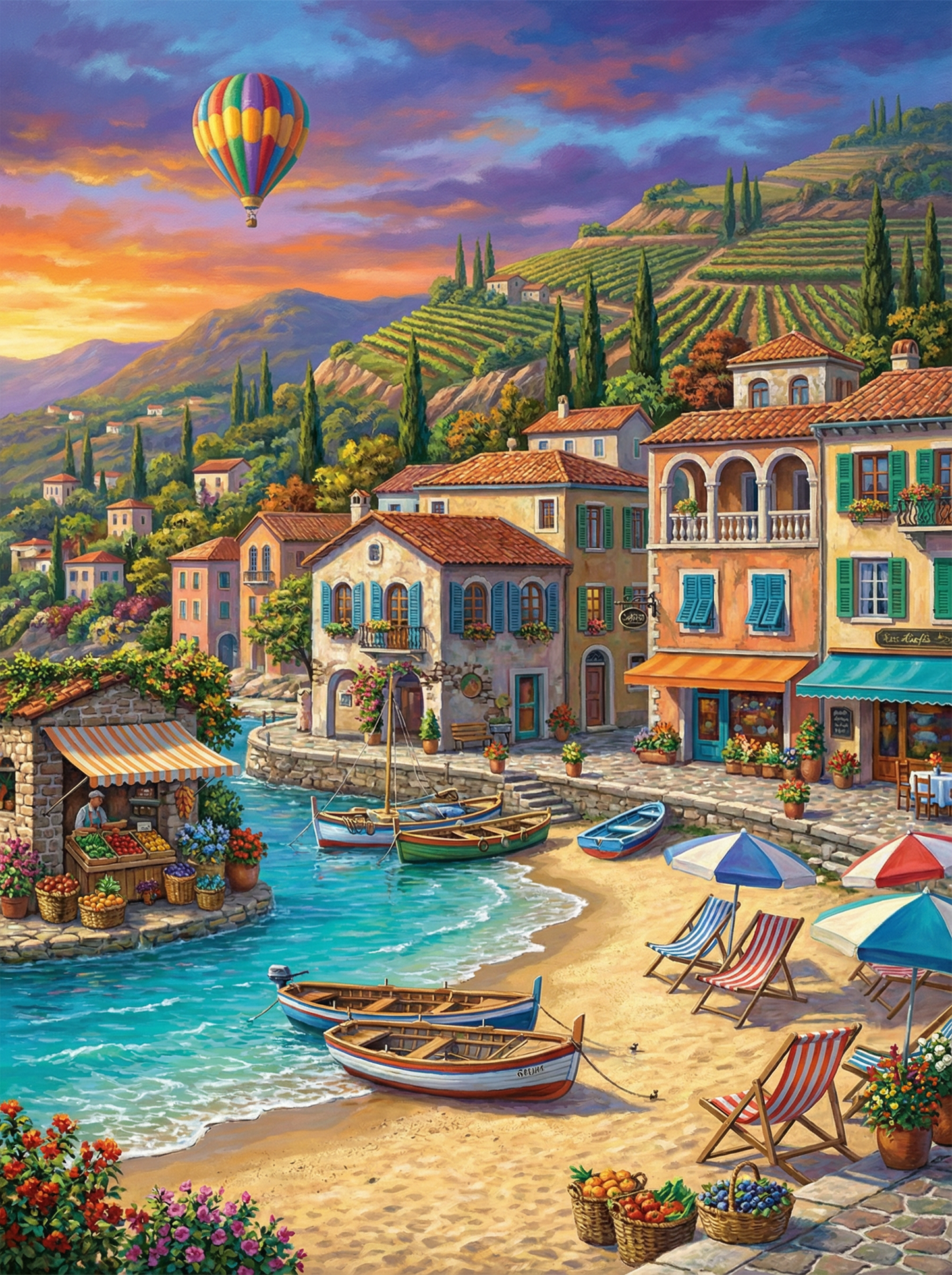 Tuscan Coastal Haven (Diamond Painting) Diamond Painting kit