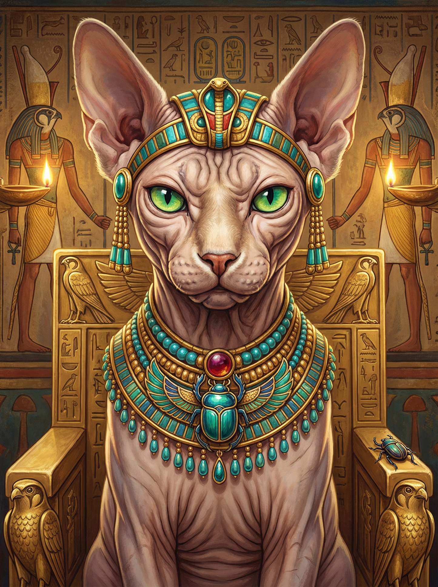 Egyptian Sphynx Cat (Diamond Painting)