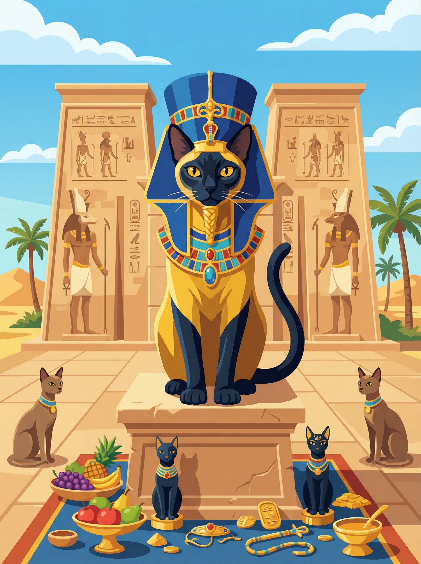Temple Cat Majesty (Diamond Painting) Diamond Painting kit