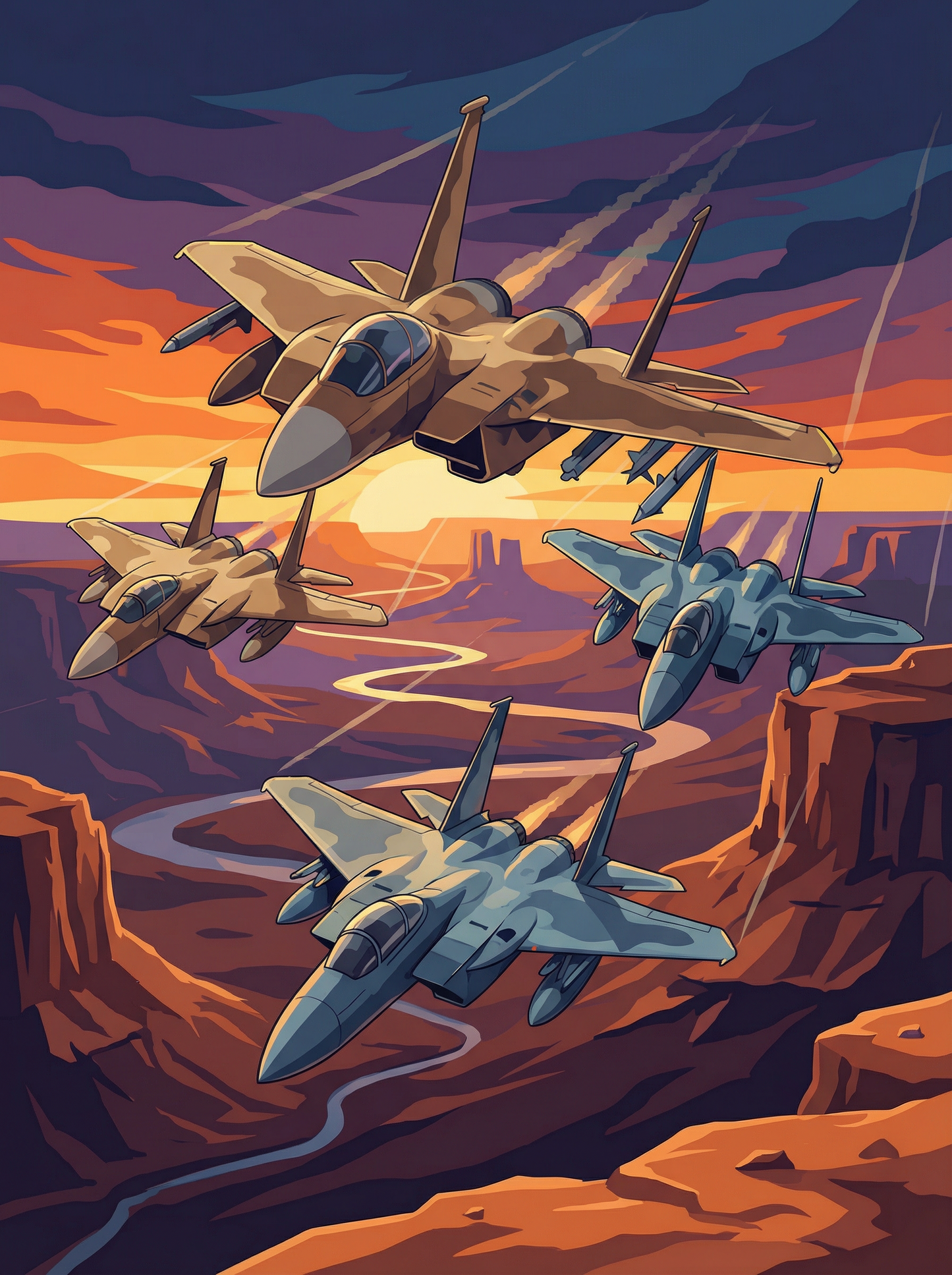Freedom Fighter Jets (Diamond Painting) Diamond Painting kit