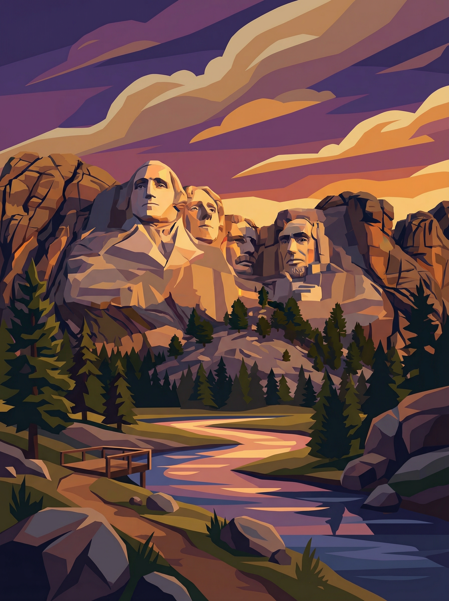 Mount Rushmore Serenity (Diamond Painting) Diamond Painting kit