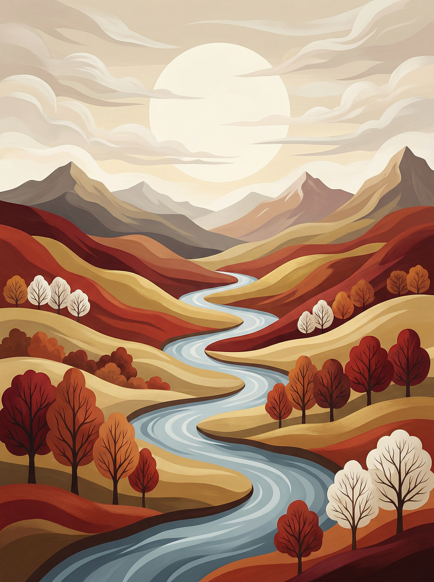 Autumn River Dream (Diamond Painting) Diamond Painting kit