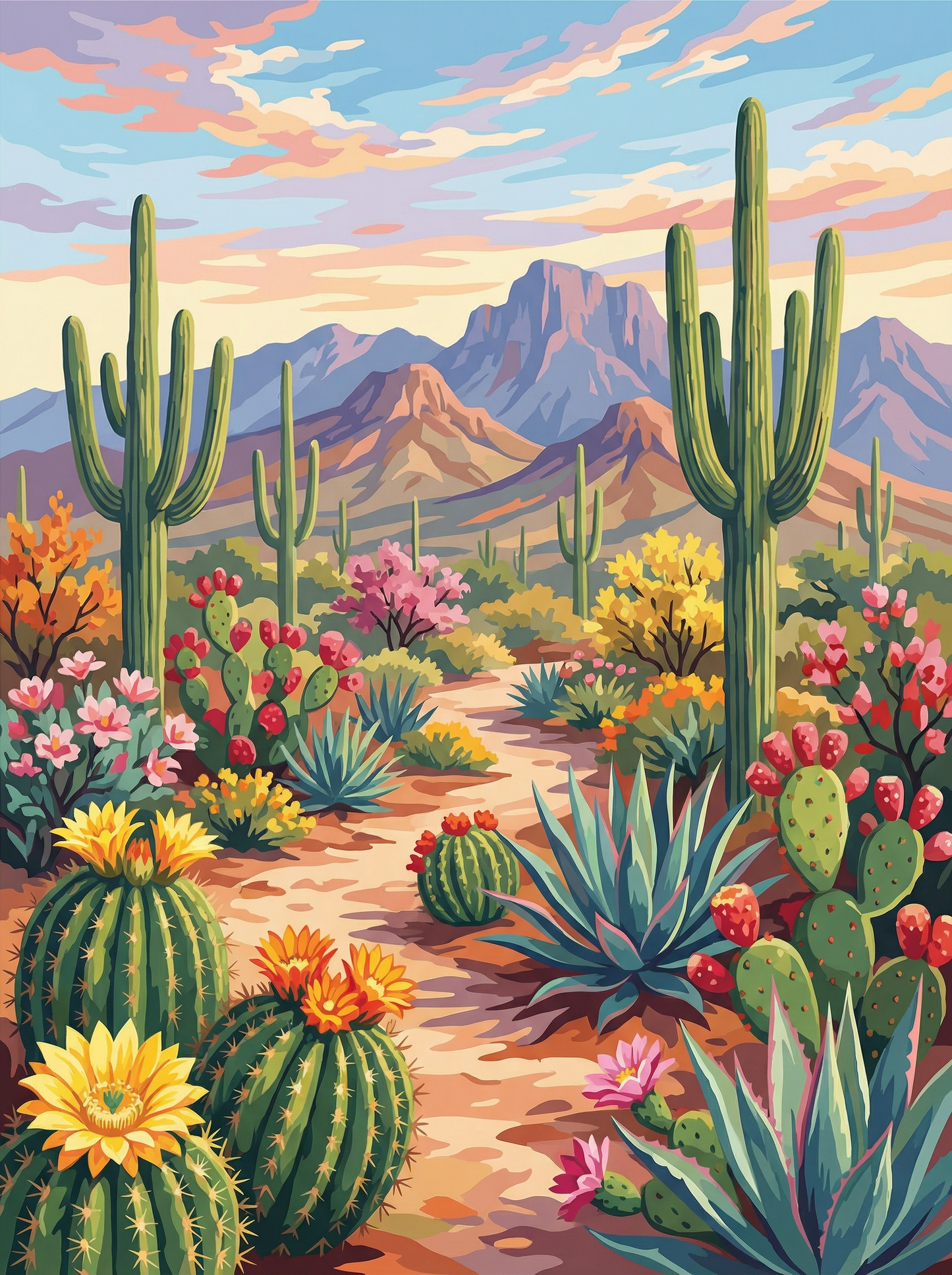 Sonoran Bloom Trail (Diamond Painting) Diamond Painting kit