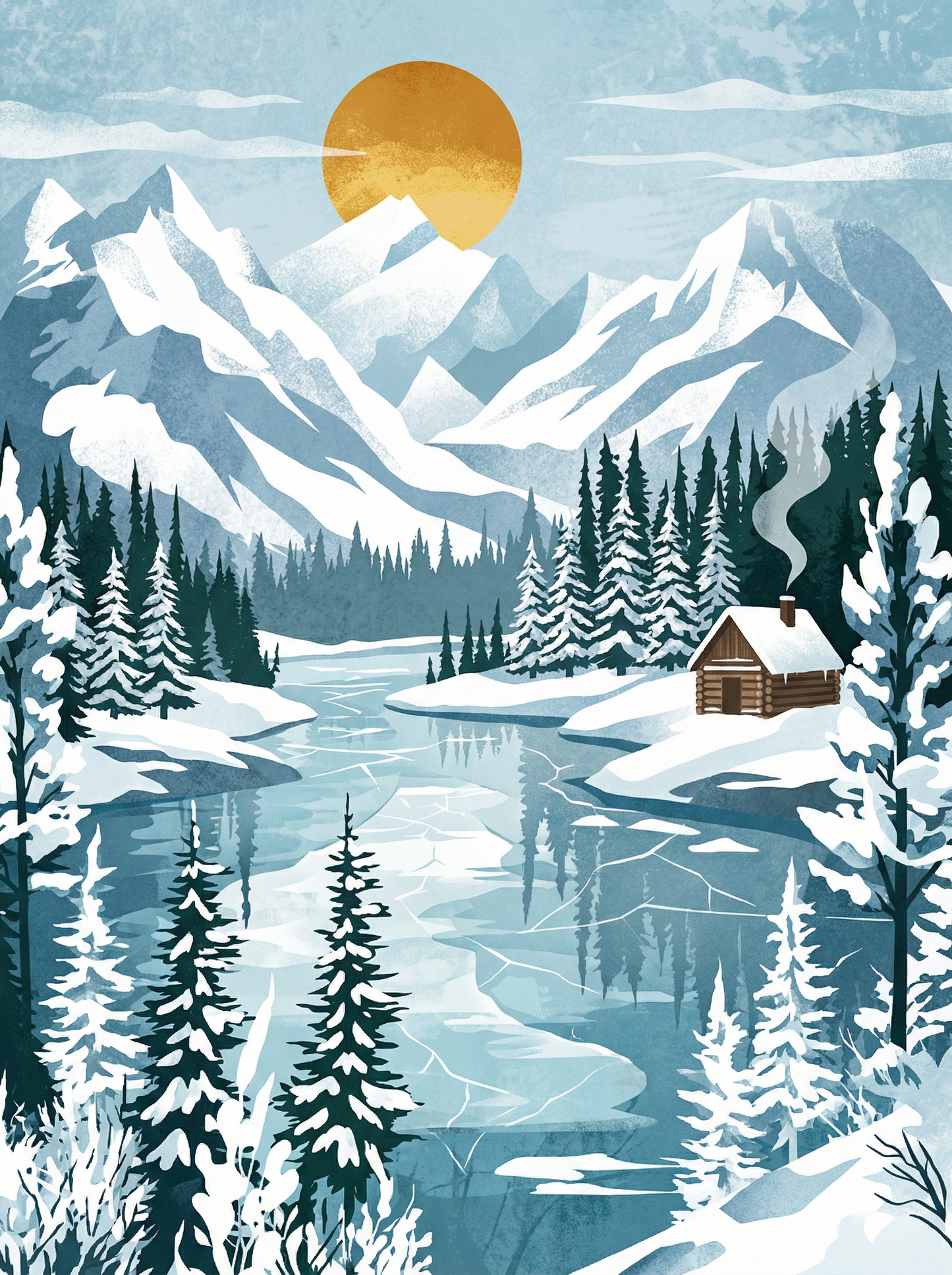 Winter Pine Sanctuary (Diamond Painting) Diamond Painting kit
